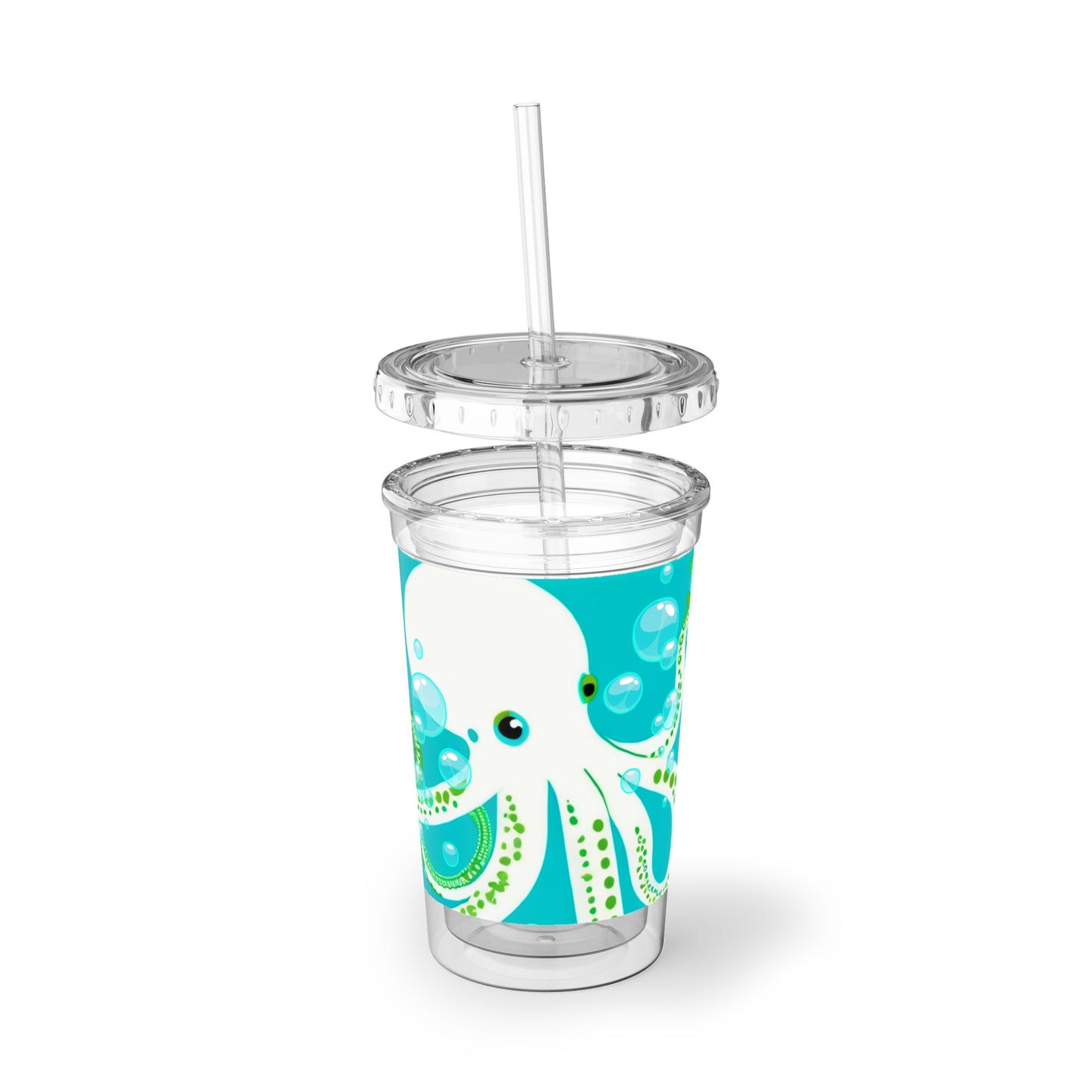 Aqua Octopus Bubbles Children's Suave Acrylic Cup