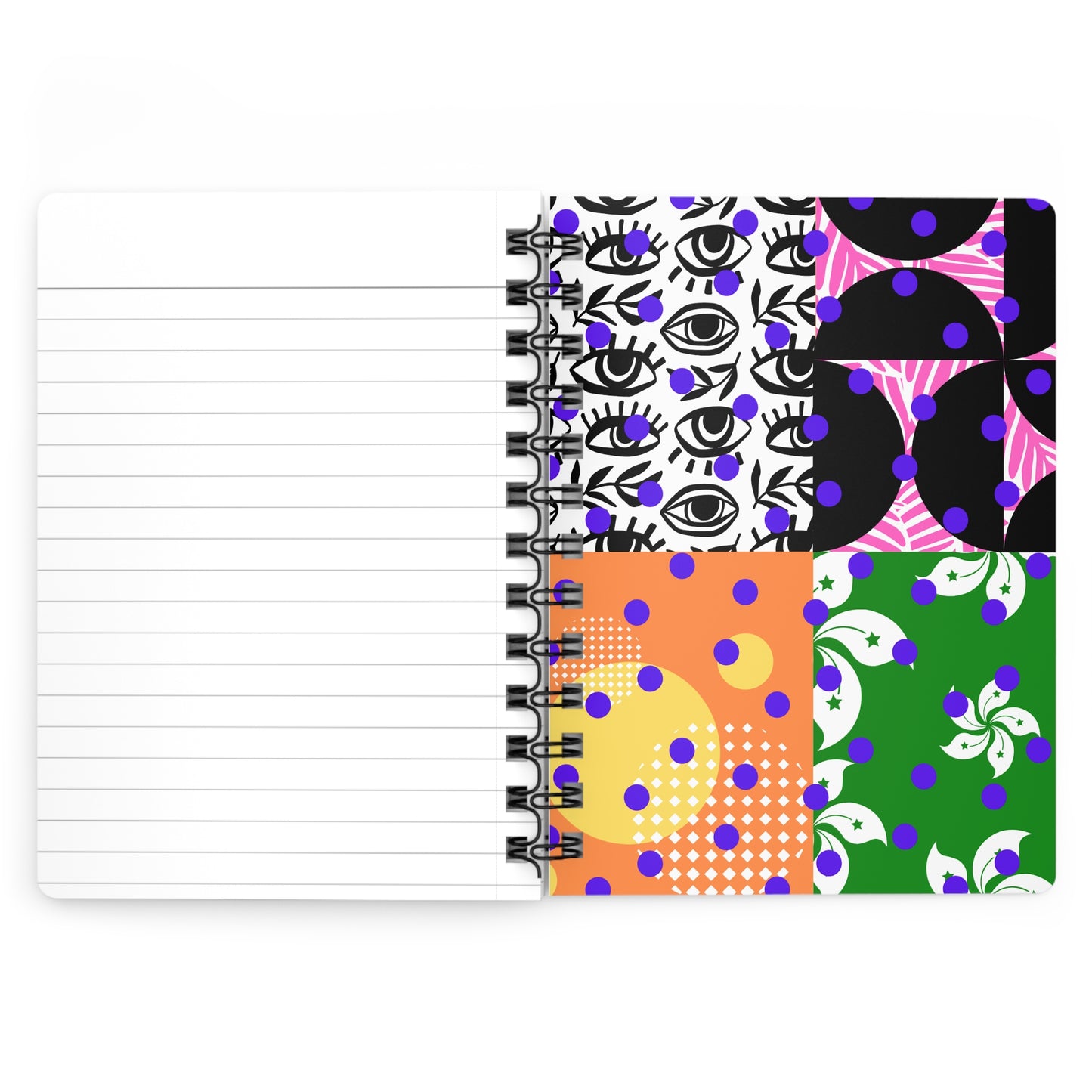 Vibrant Patchwork Writing Sketch Inspirations Spiral Bound Journal