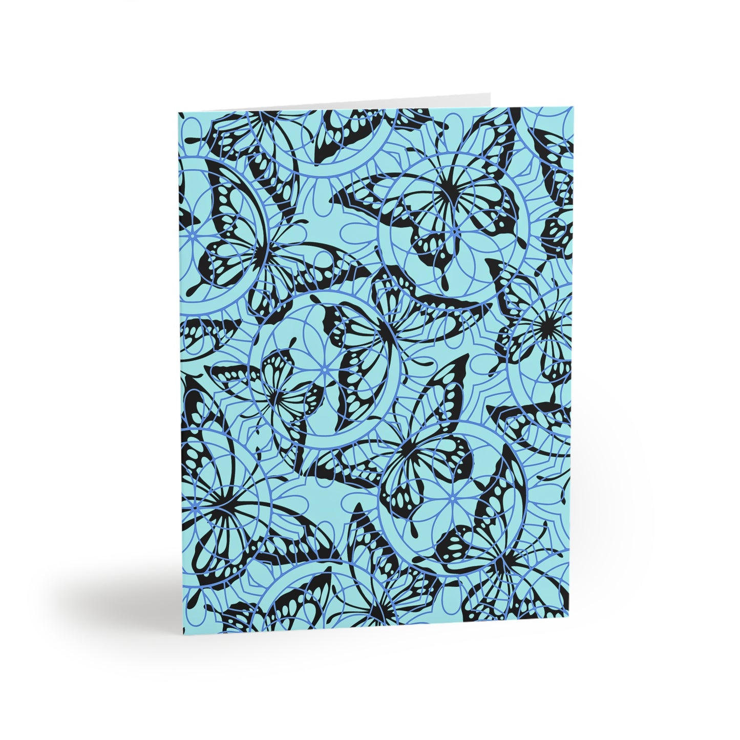 Butterfly Lace Turquoise Note Cards (8 pcs)