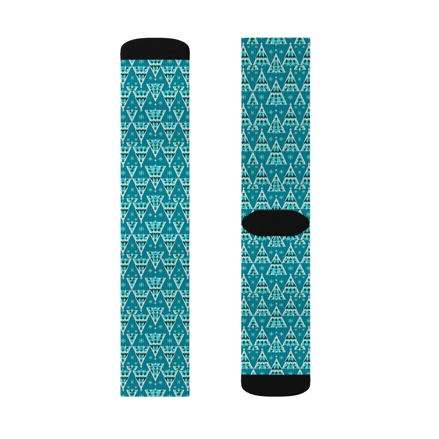 Geo Christmas Trees Sublimation Socks