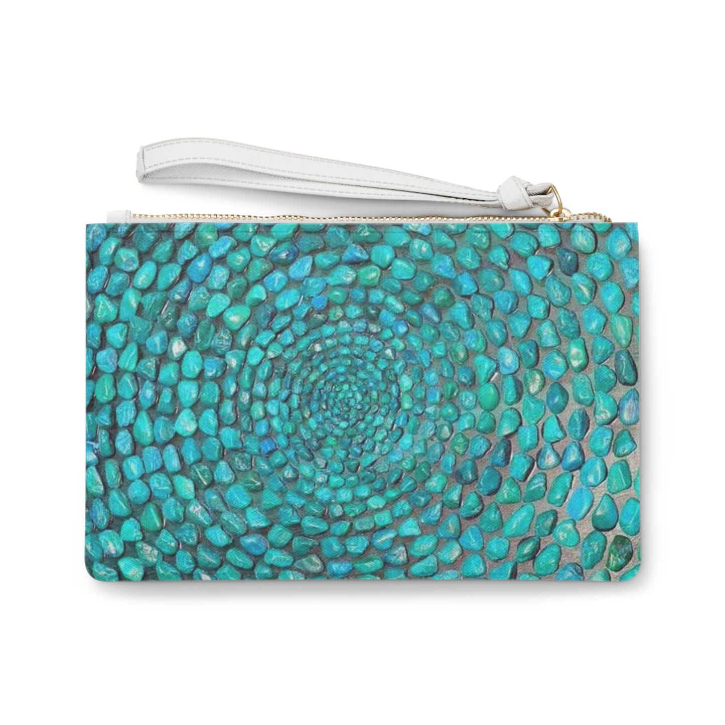 Turquoise Stones Natural Pouch Clutch Bag