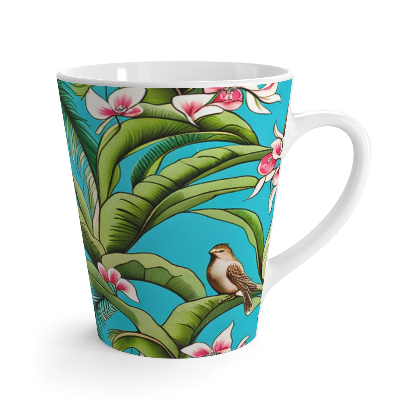 Tropical Orchid Bird Forest Coastal Ocean Beach House Hot Beverage Coffee Chai Tea Cappuccino Latte Mug
