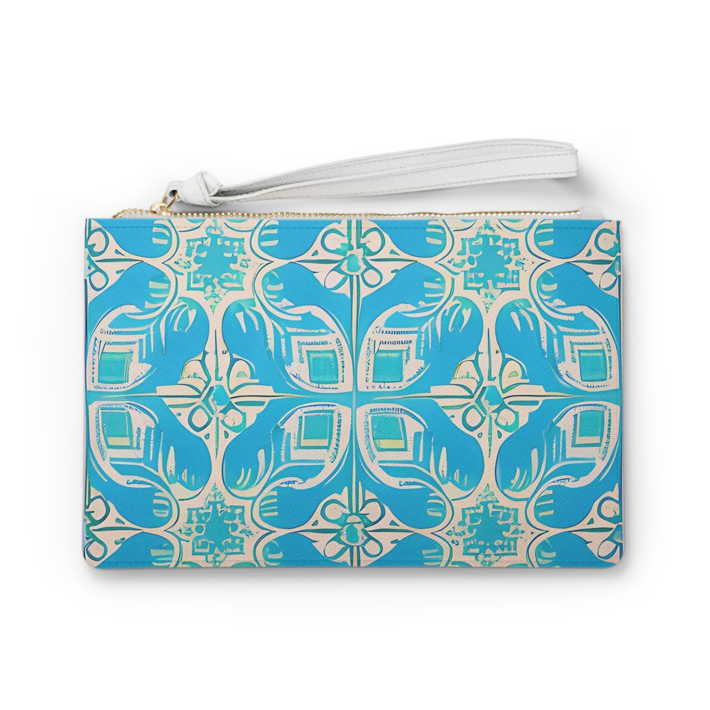 Greek Island Villa Tile Travel Errands Evening Pouch Clutch Bag
