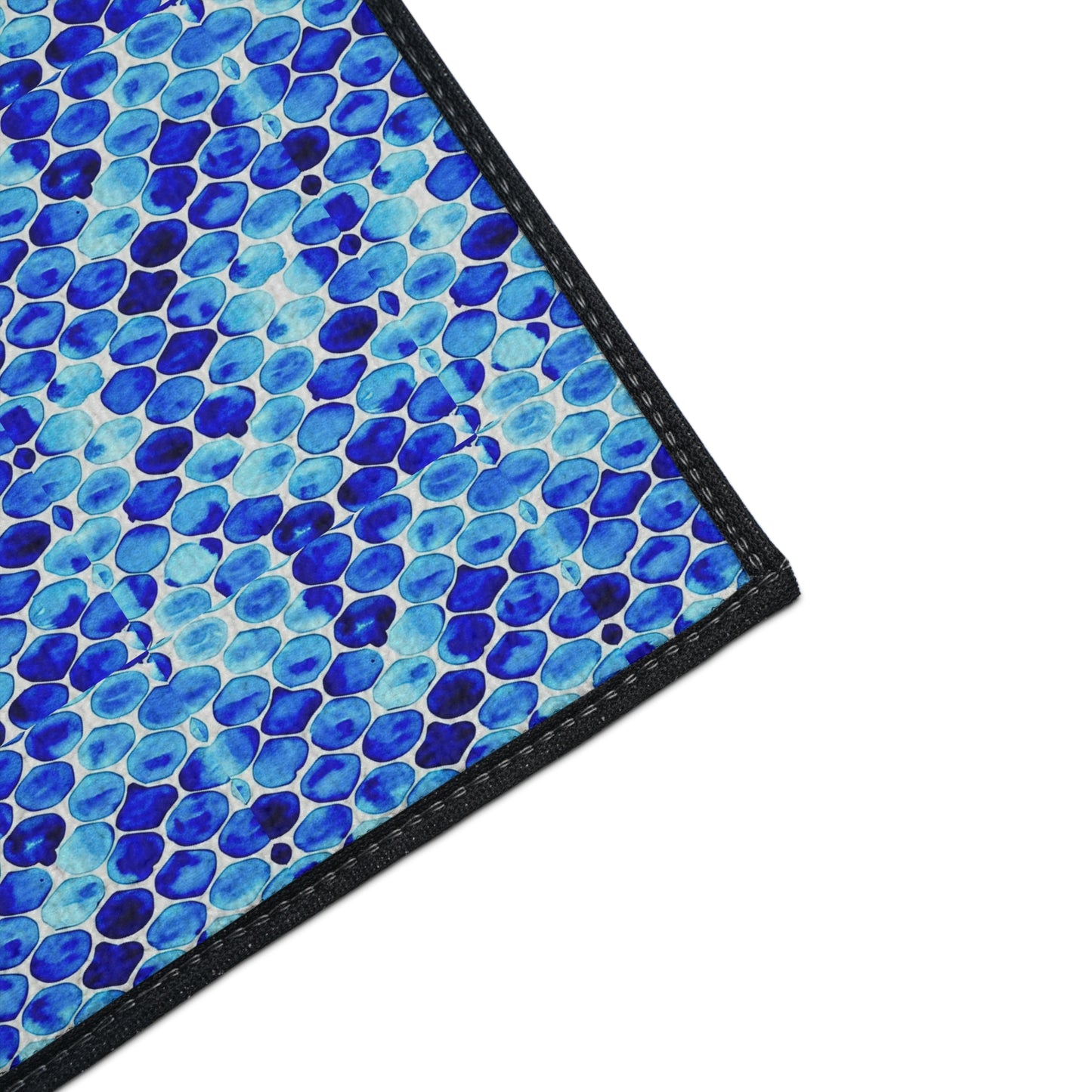 Blue Sea Glass Indoor Outdoor Heavy Duty Floor Mat