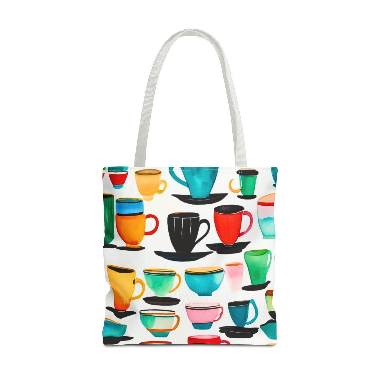 Coffee Cups Midcentury Modern Kitchen Book Tote Bag