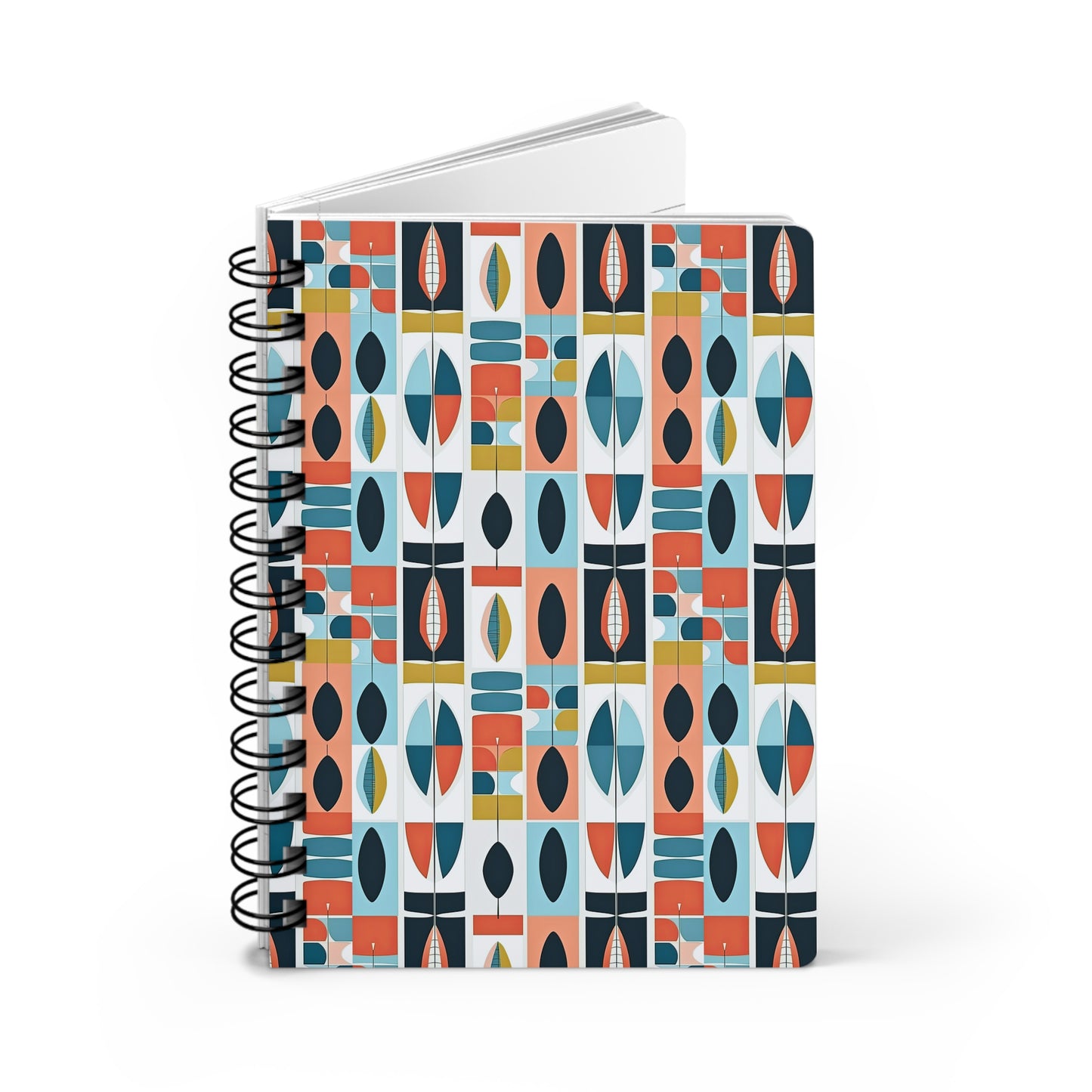 African Sculpture Midcentury Modern Writing Sketch Inspirations Decorative Spiral Bound Journal