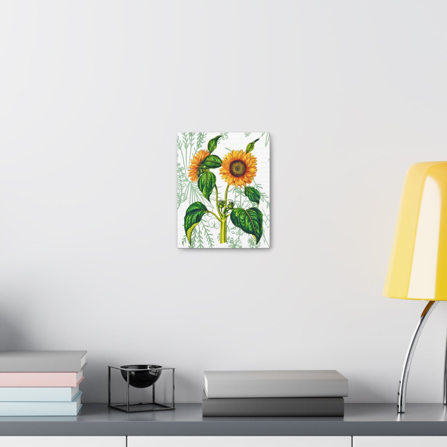 Summer Sunflower Botanical Art Canvas Gallery Wraps