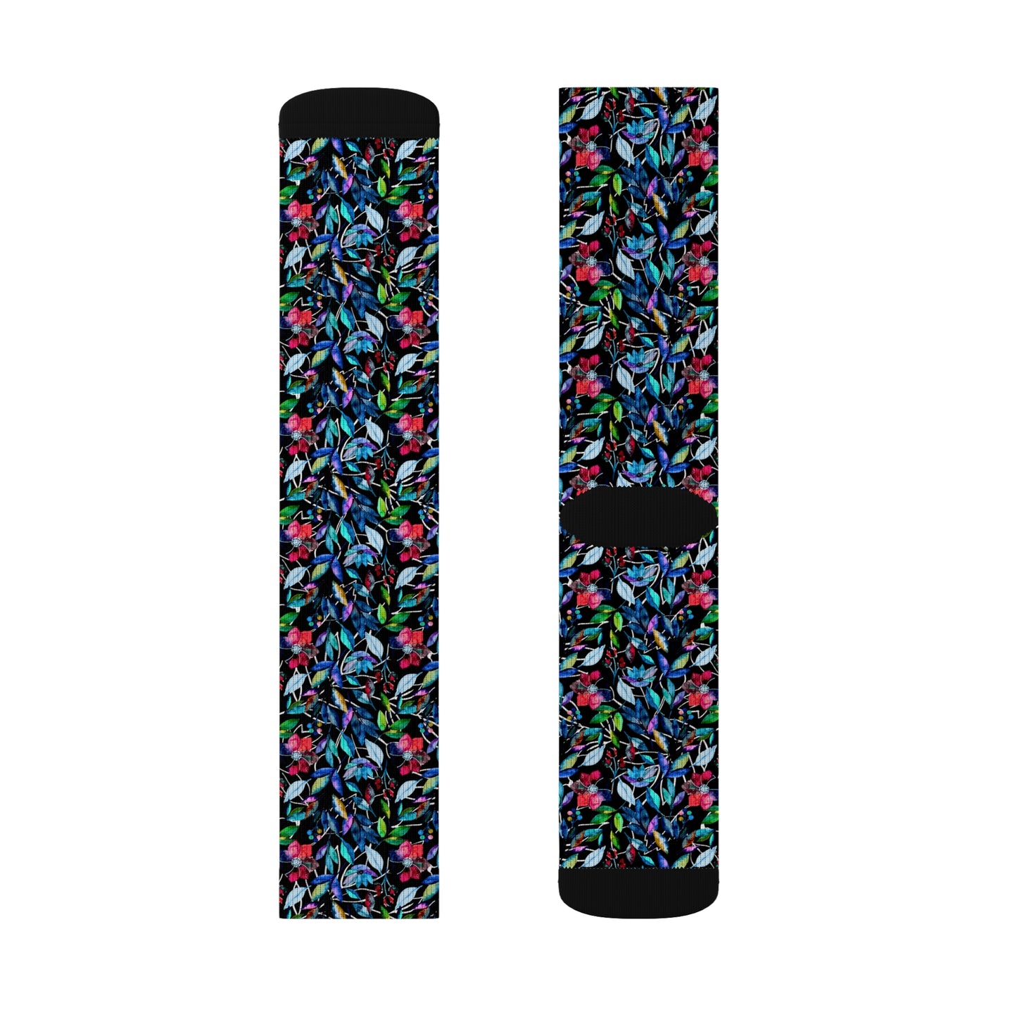 Once Upon a Forest Leaves Sublimation Socks