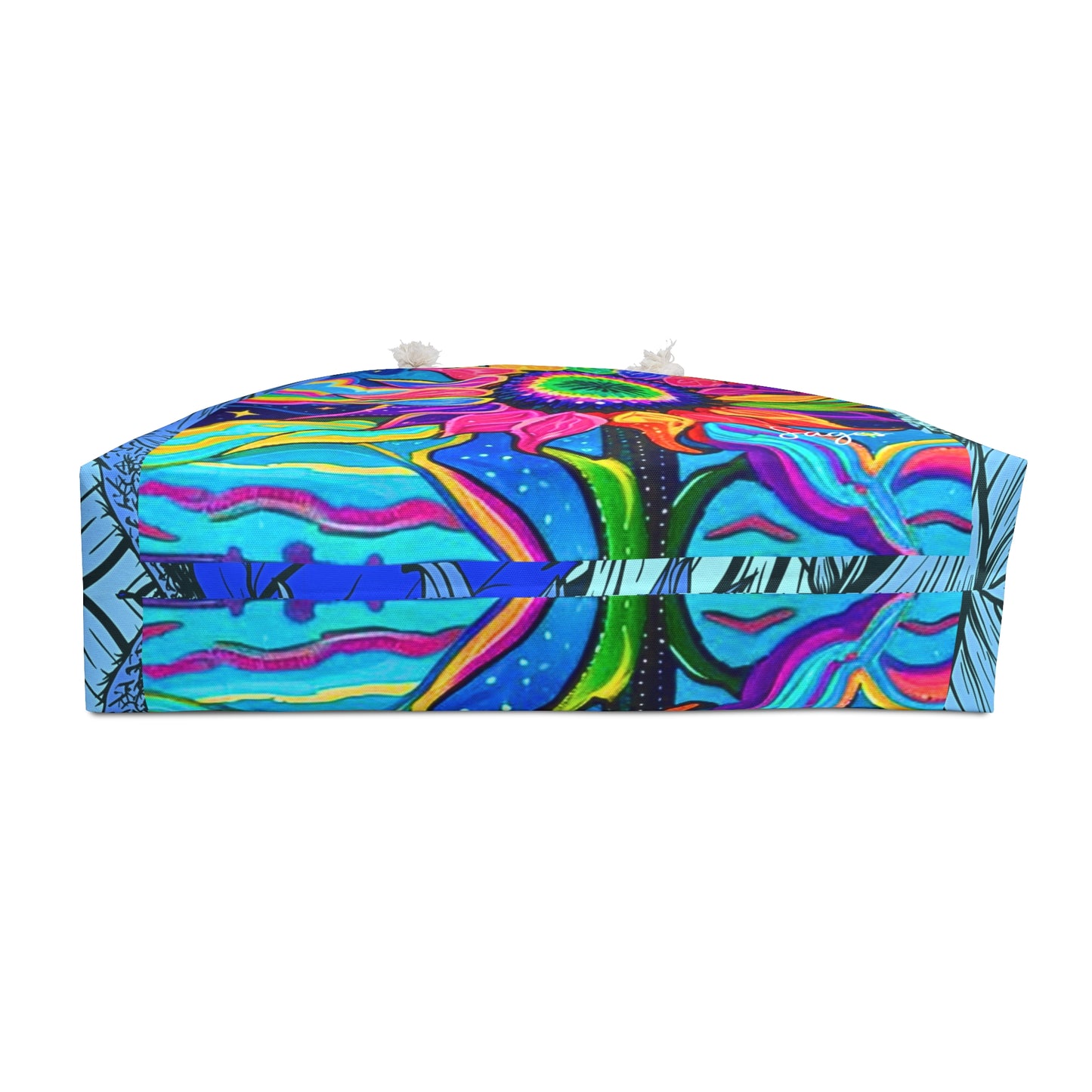 Electric Sunflower Collage Shopper Market Weekender Bag