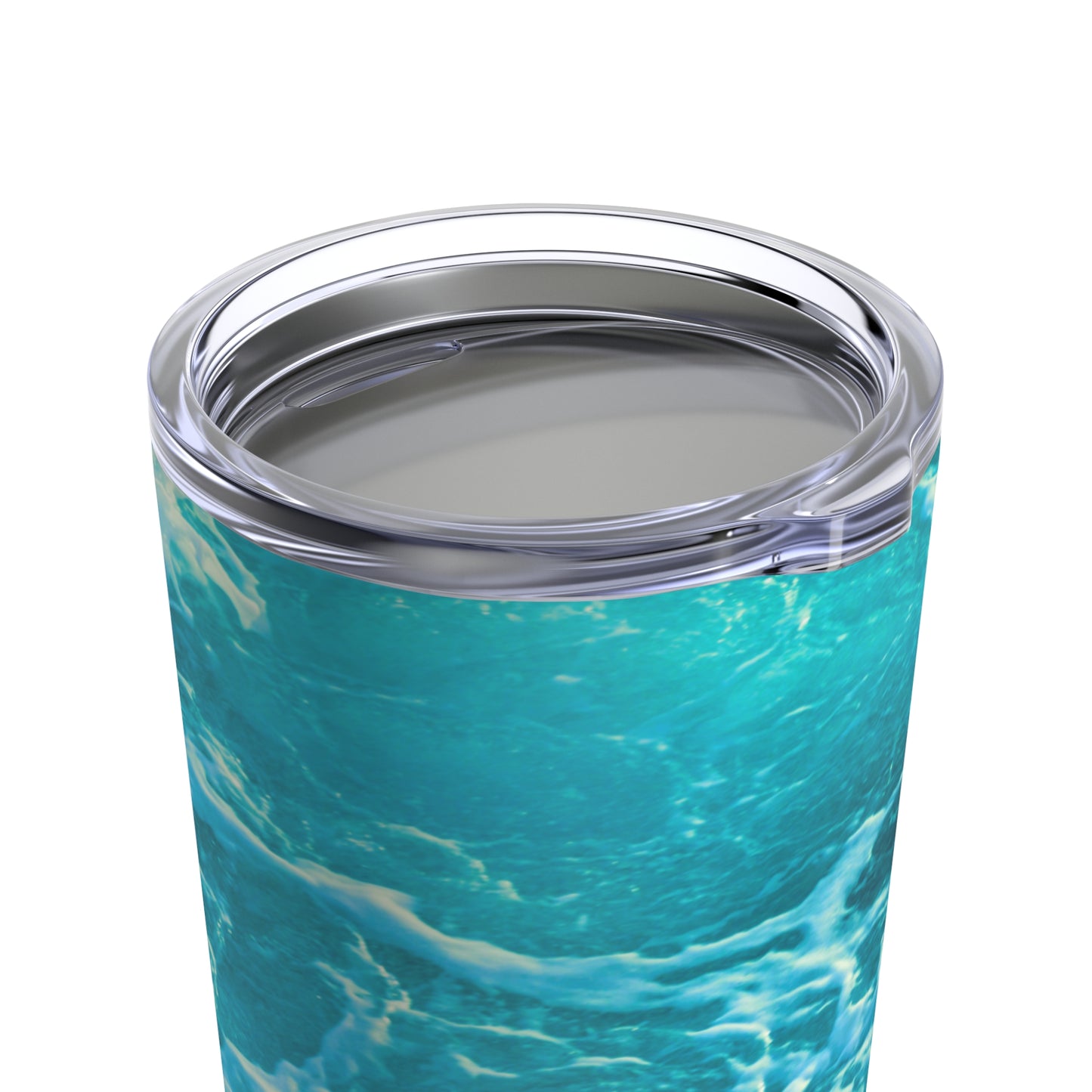 Ocean Blue Waves Coastal Hot Cold Beverage Travel Tumbler 20oz