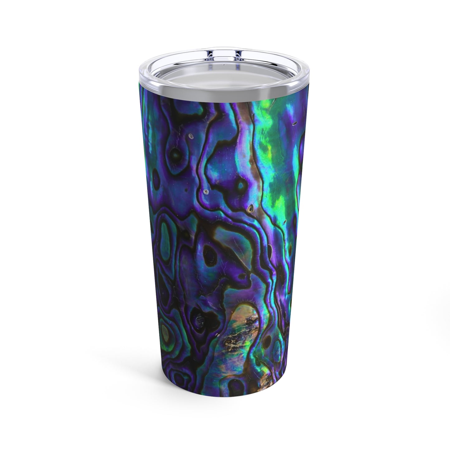 Abalone Jewels Natural Shell Ocean Abstract Hot Cold Beverage Travel Tumbler 20oz