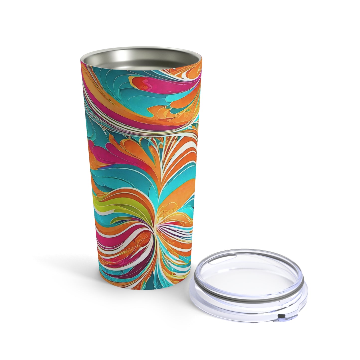 Sunset Canyon Waves 1970s Vintage Pattern Hot Cold Beverage Travel Tumbler 20oz
