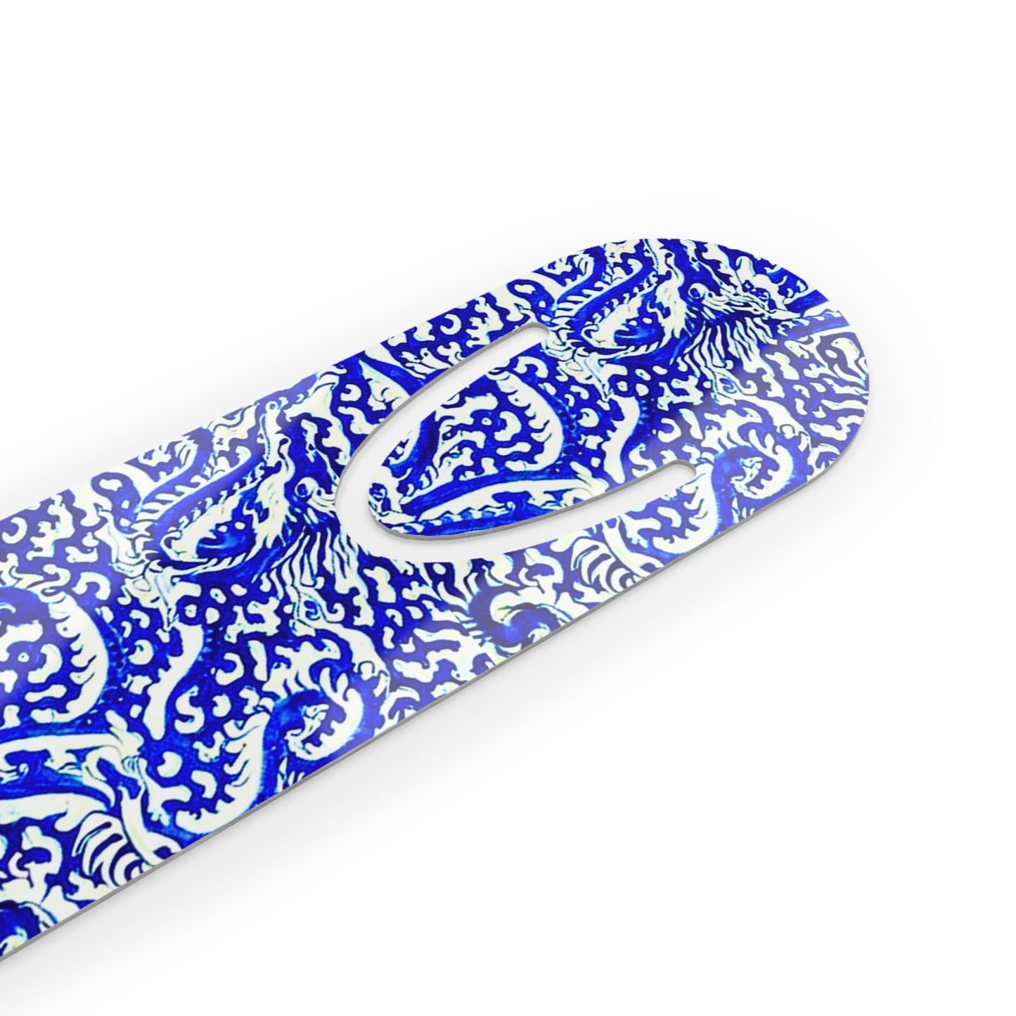 Sea of Chinese Dragons Ming Dynasty Blue and White Porcelain Bookmark