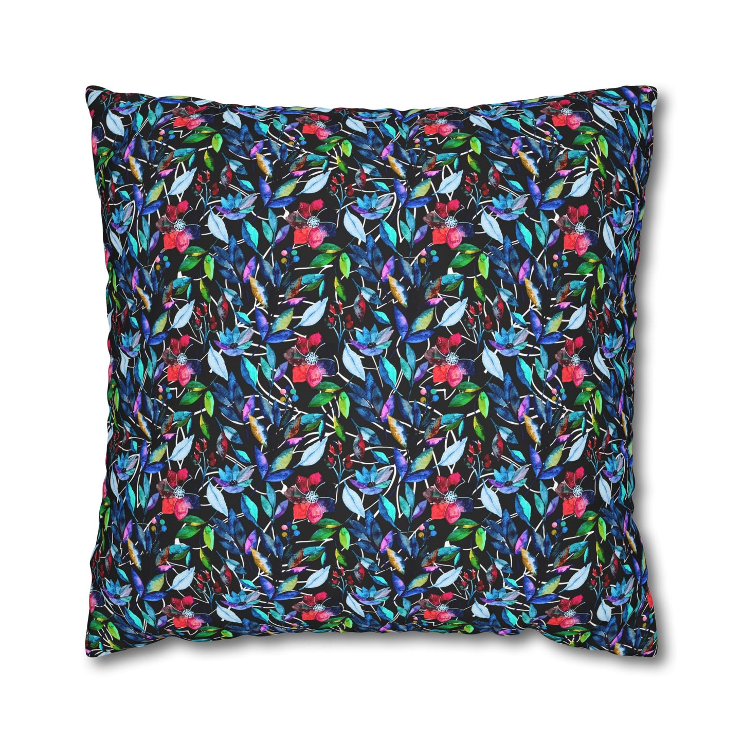 Once Upon a Forest Leaves Square Poly Canvas Pillow Cover