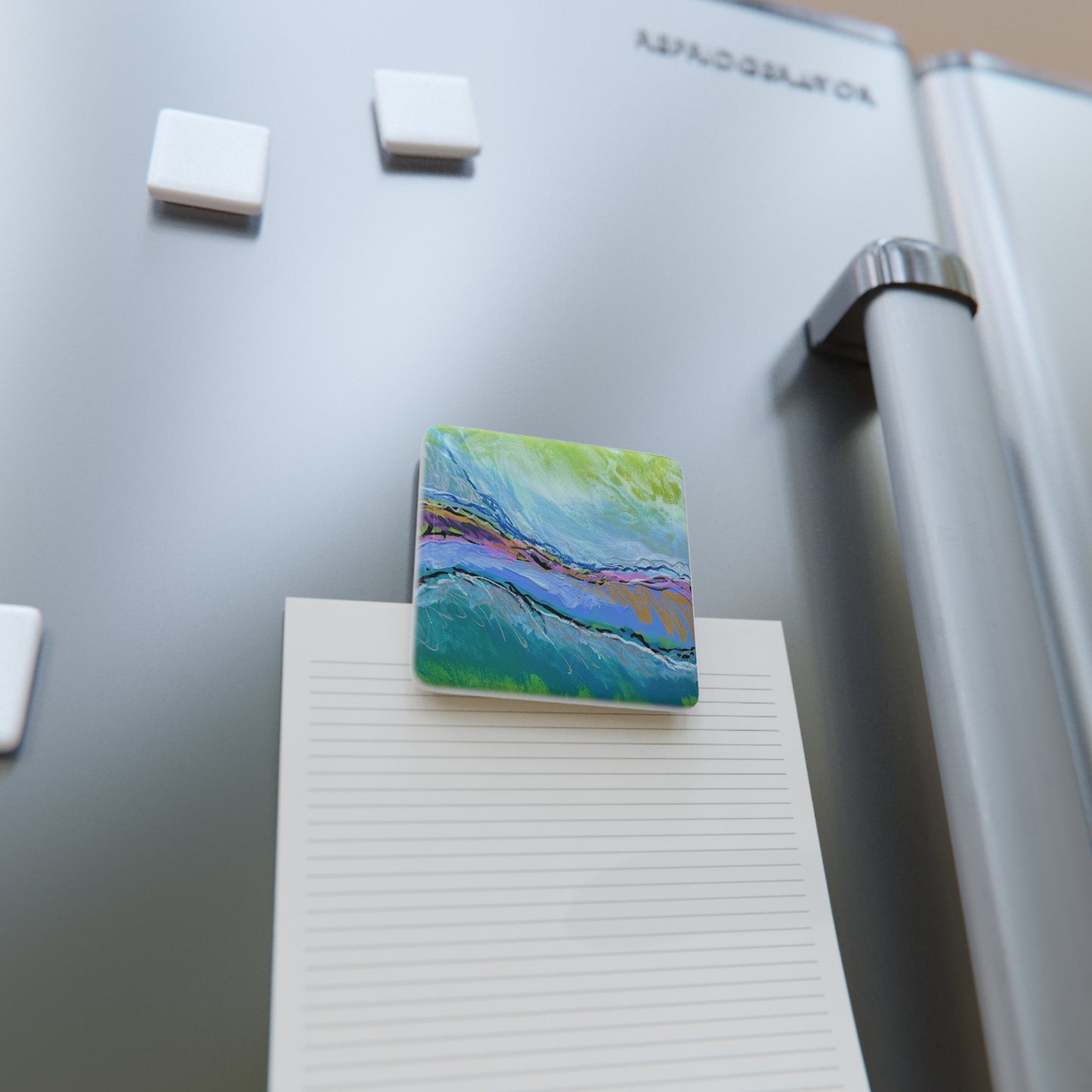 Abstract Me Painting Porcelain Magnet, Square