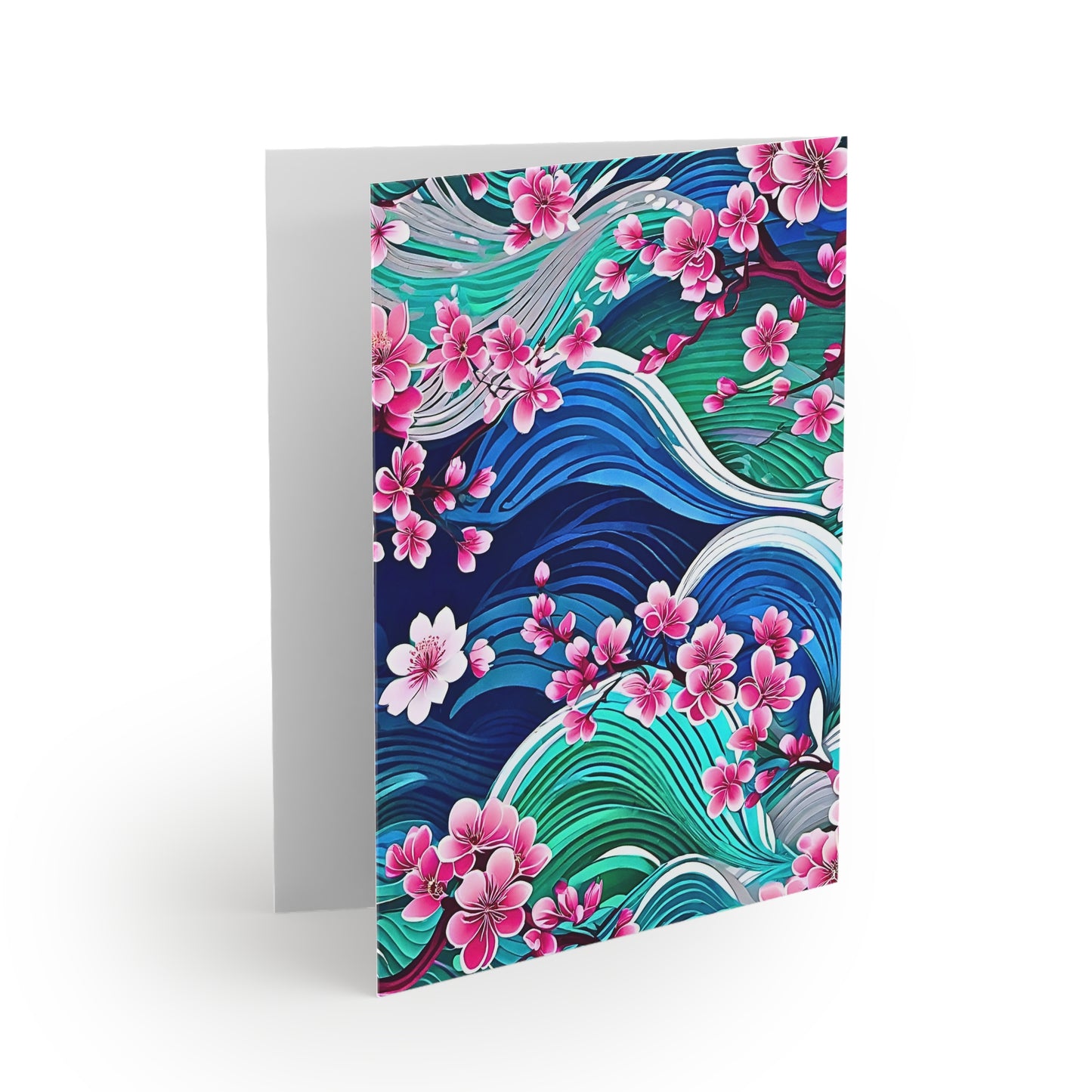 Japanese Mountains Cherry Blossoms Note Cards (8 pcs)