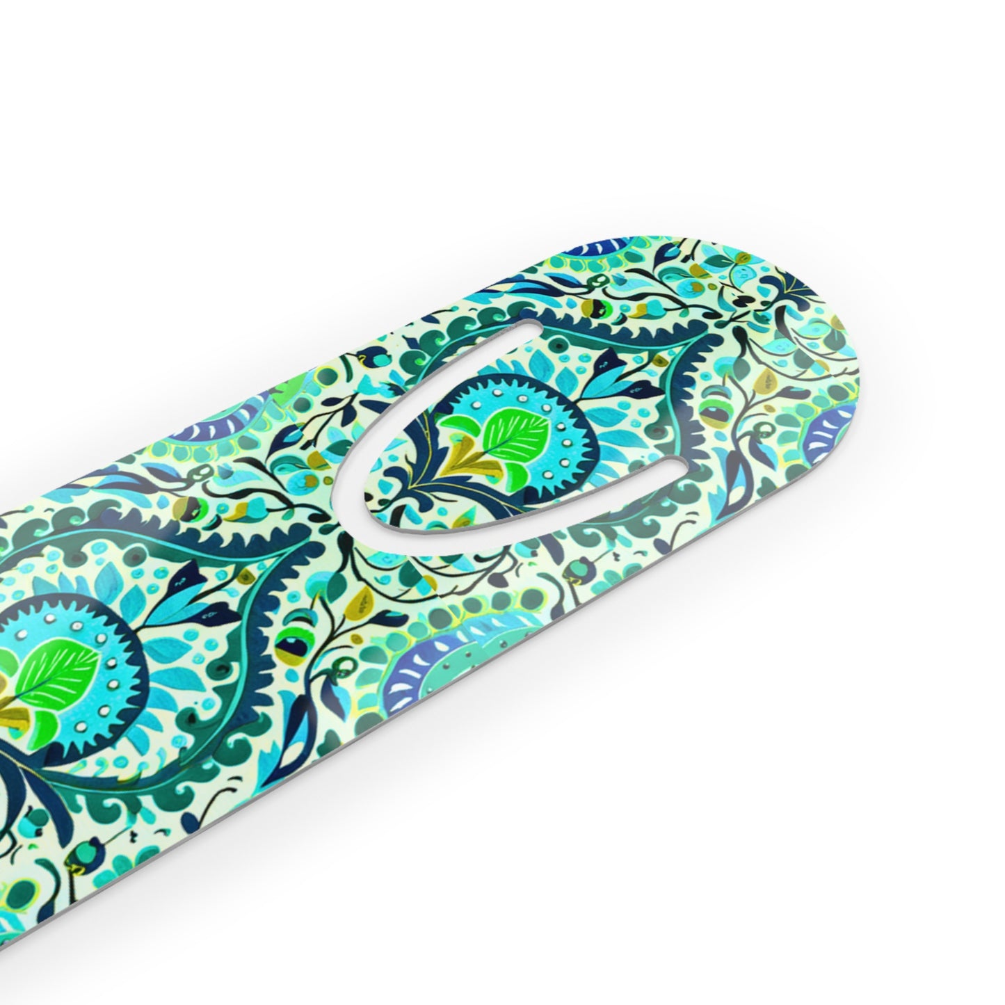 Suzani Tribal Pattern Blue and Green Bohemian Bookmark