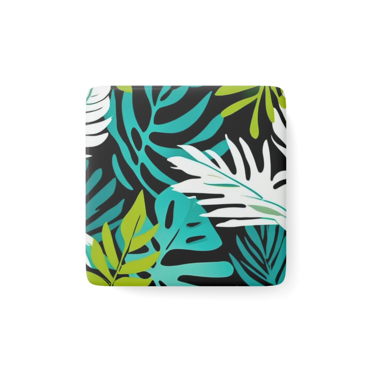 Undersea Tropical Forest Porcelain Magnet, Square