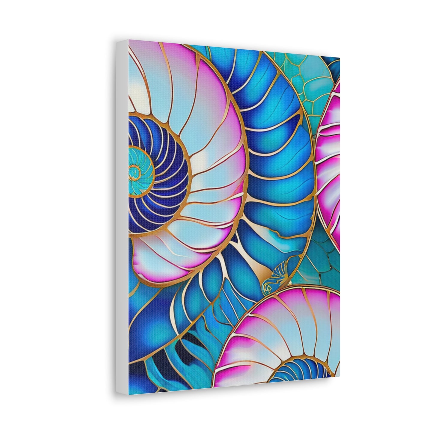 Cloisonne Nautilus Shell Art Canvas Gallery Wraps