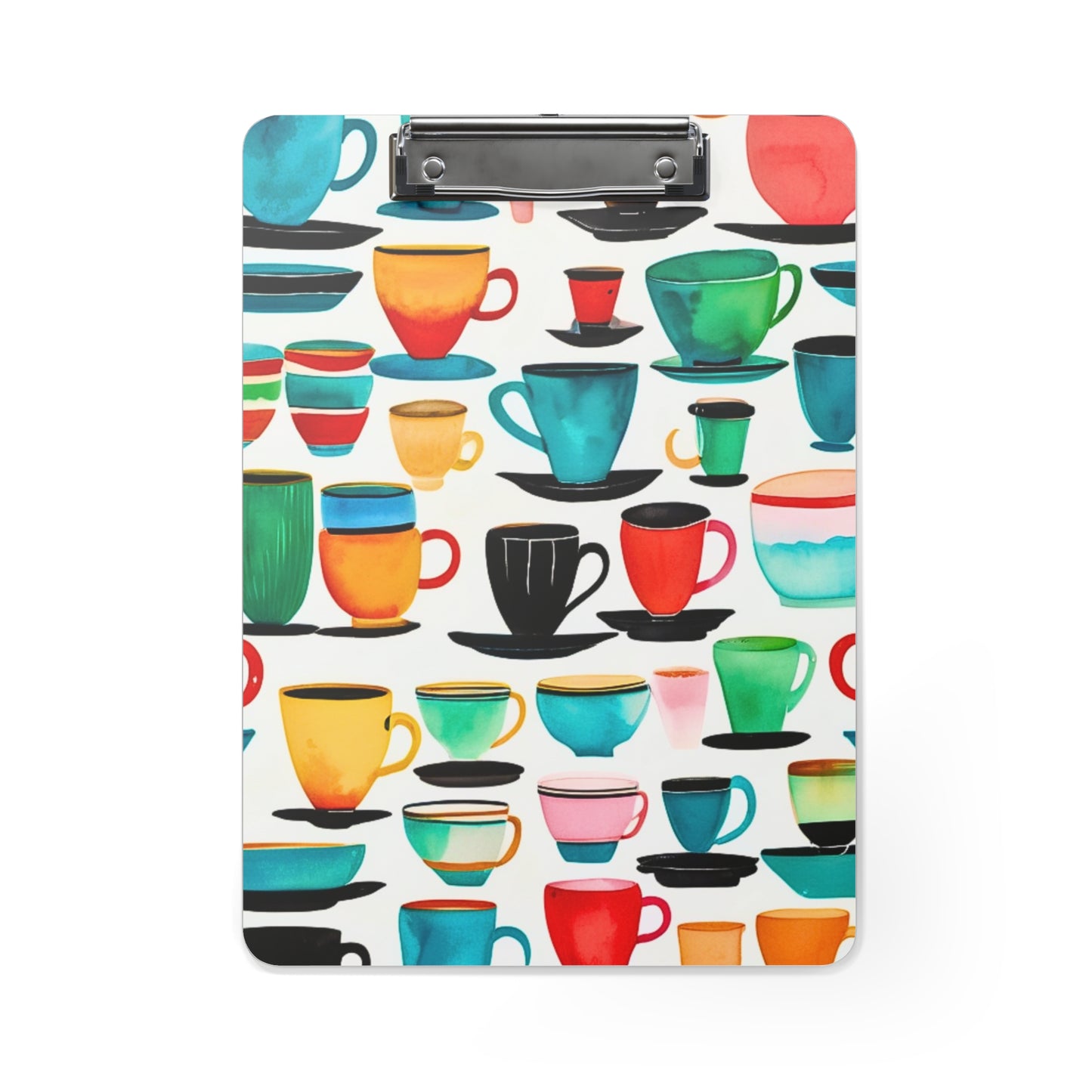 Coffee Cups Midcentury Modern Organizer Clipboard