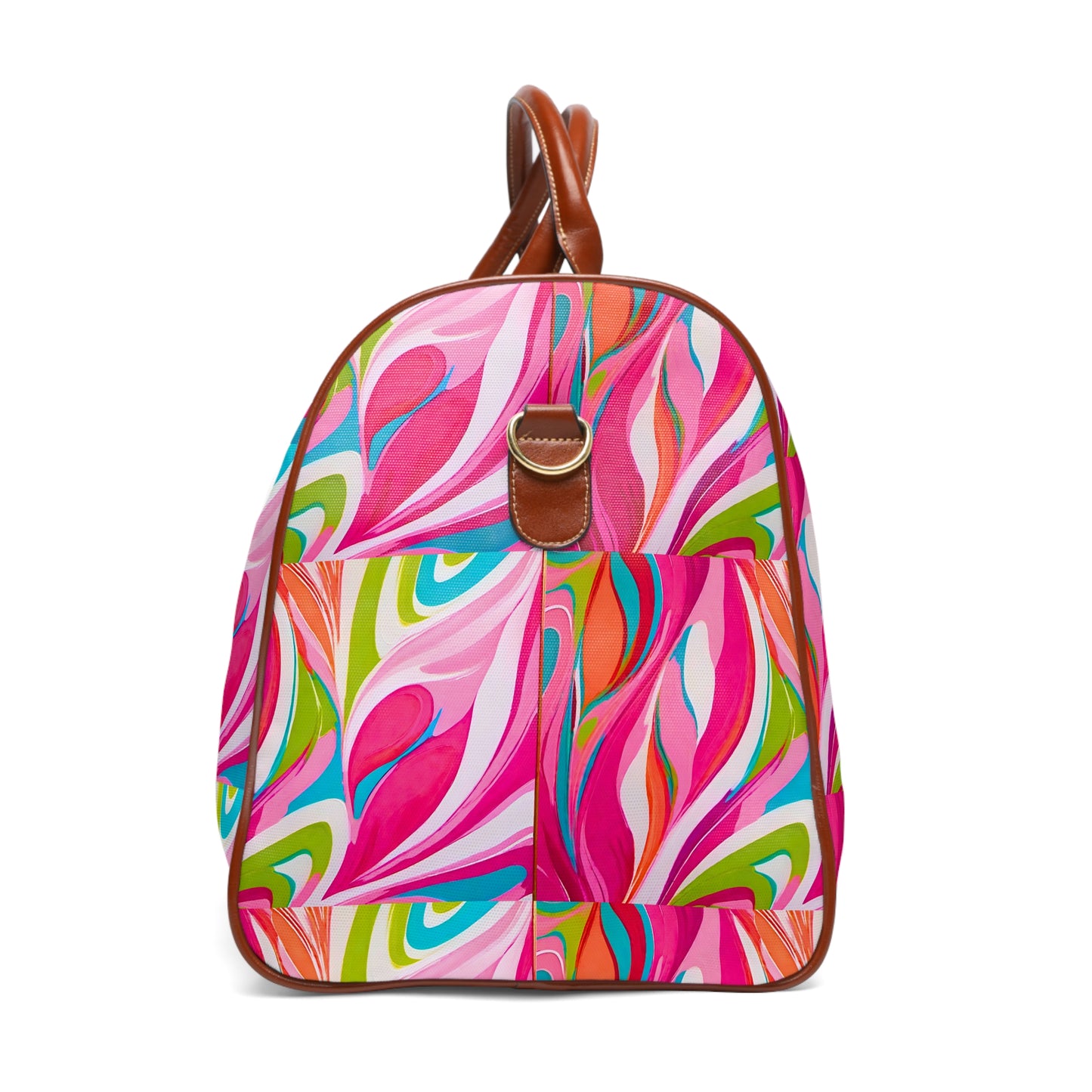 1960s Italian Via Strozzi Mod Vintage Fashion Girl Hot Pink Waterproof Travel Bag