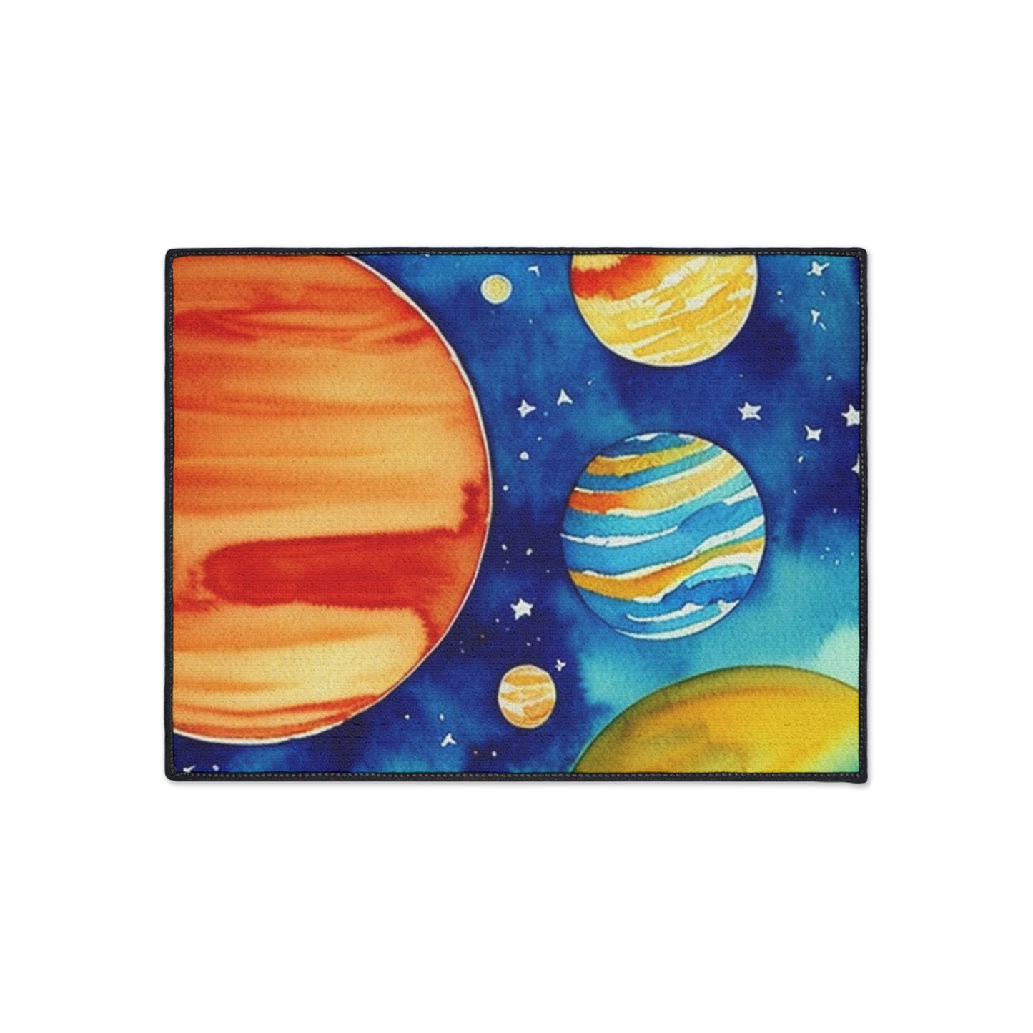 Planetarium Solar System Space Decorative Indoor Outdoor Heavy Duty Floor Mat