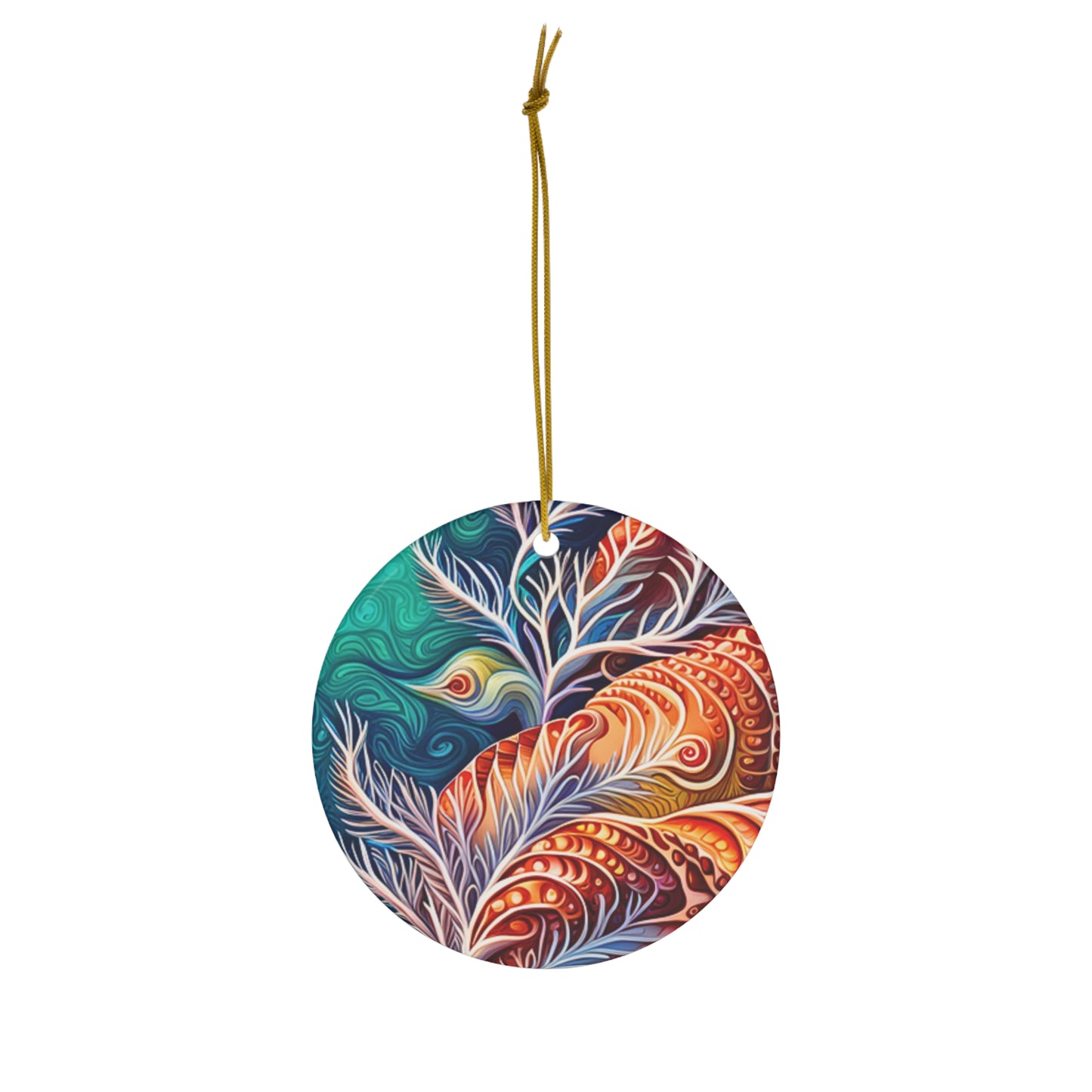 Coral Sea Ocean Coastal Life Art Decorative Ceramic Ornament