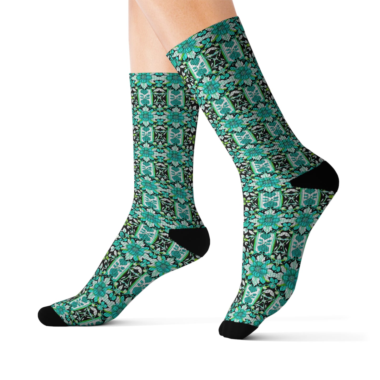 Spring Floral Coronation Sublimation Socks
