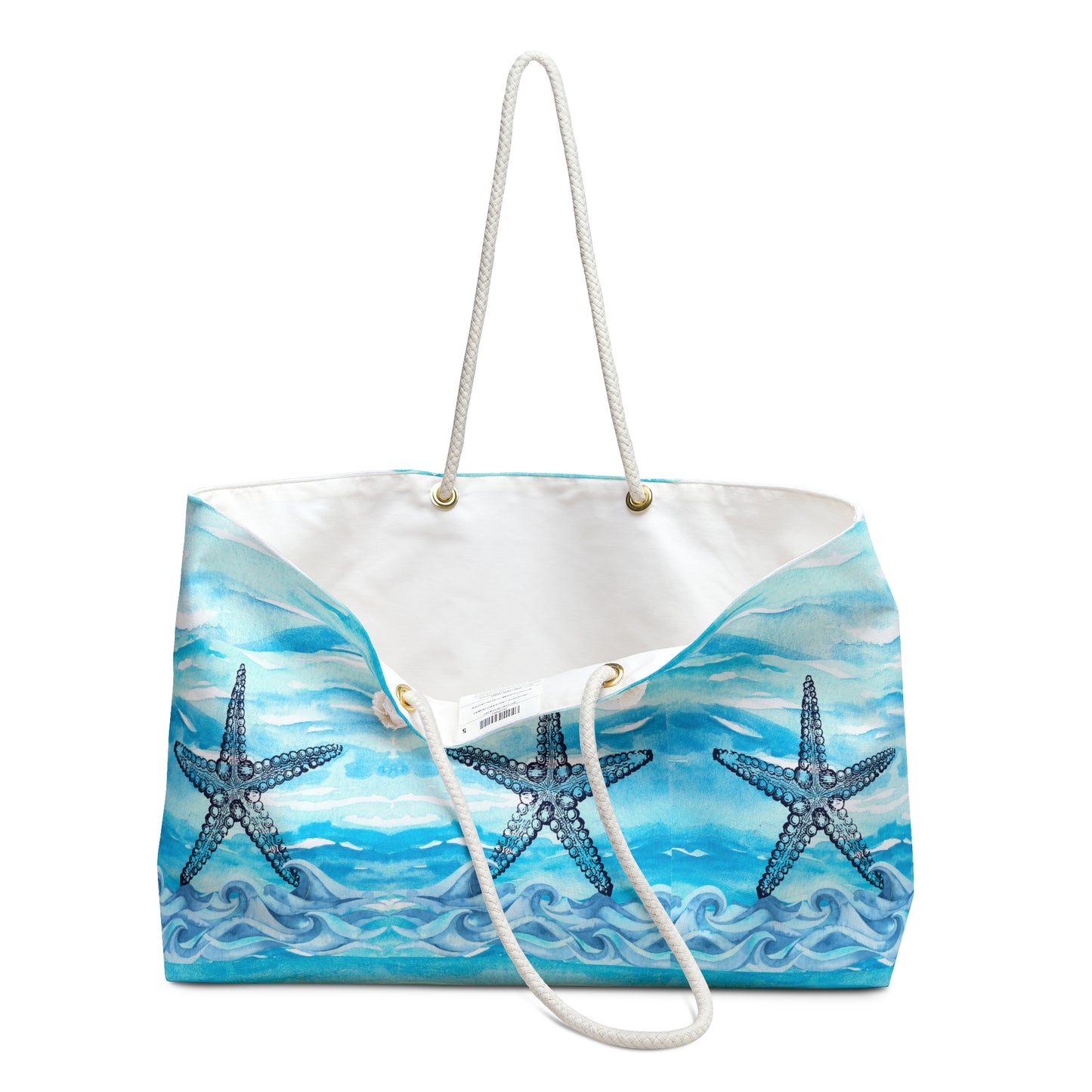 Coastal Summer Starfish Shopper Market Beach Weekender Bag
