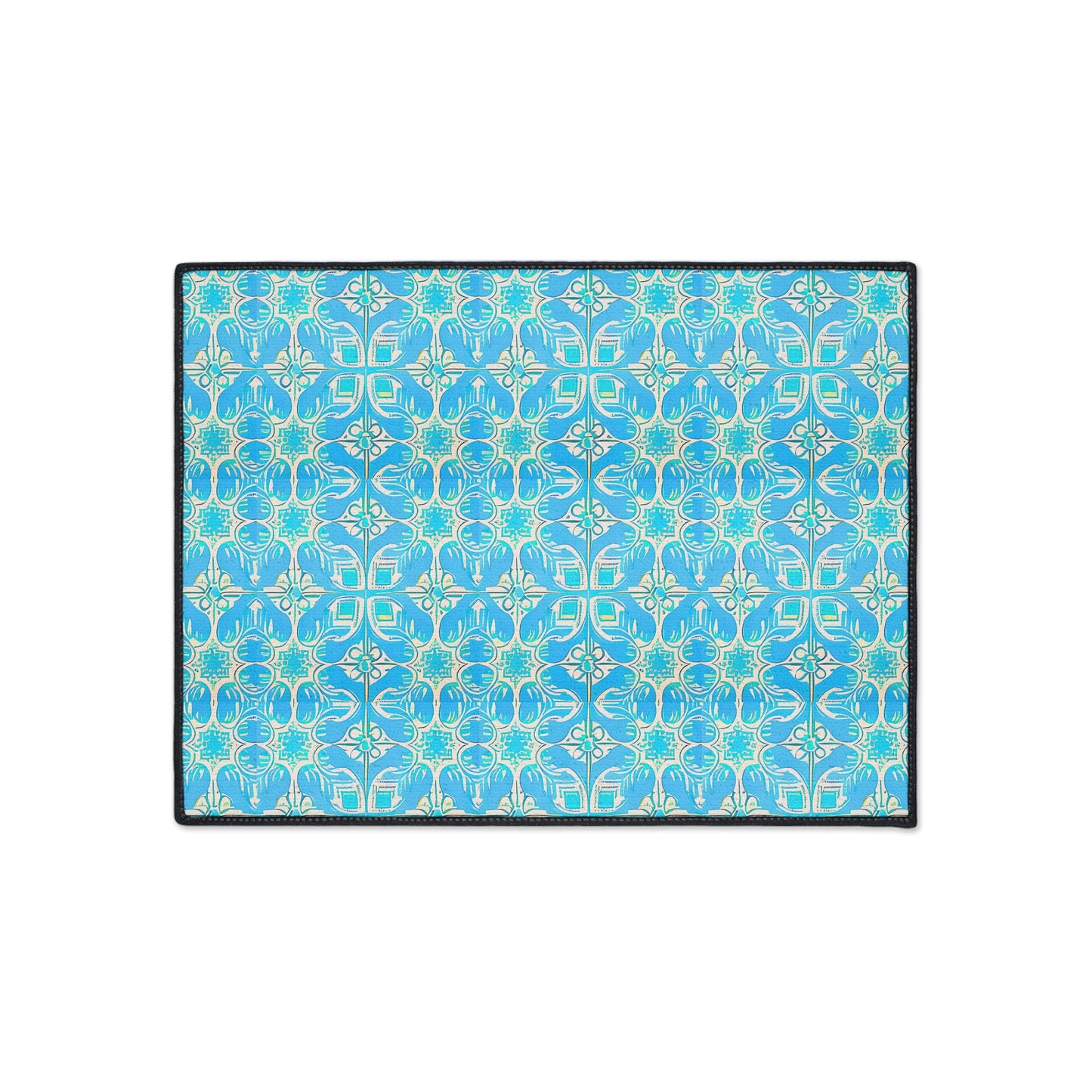 Greek Villa Tile Mediterranean Decorative Home Indoor Outdoor Heavy Duty Floor Mat