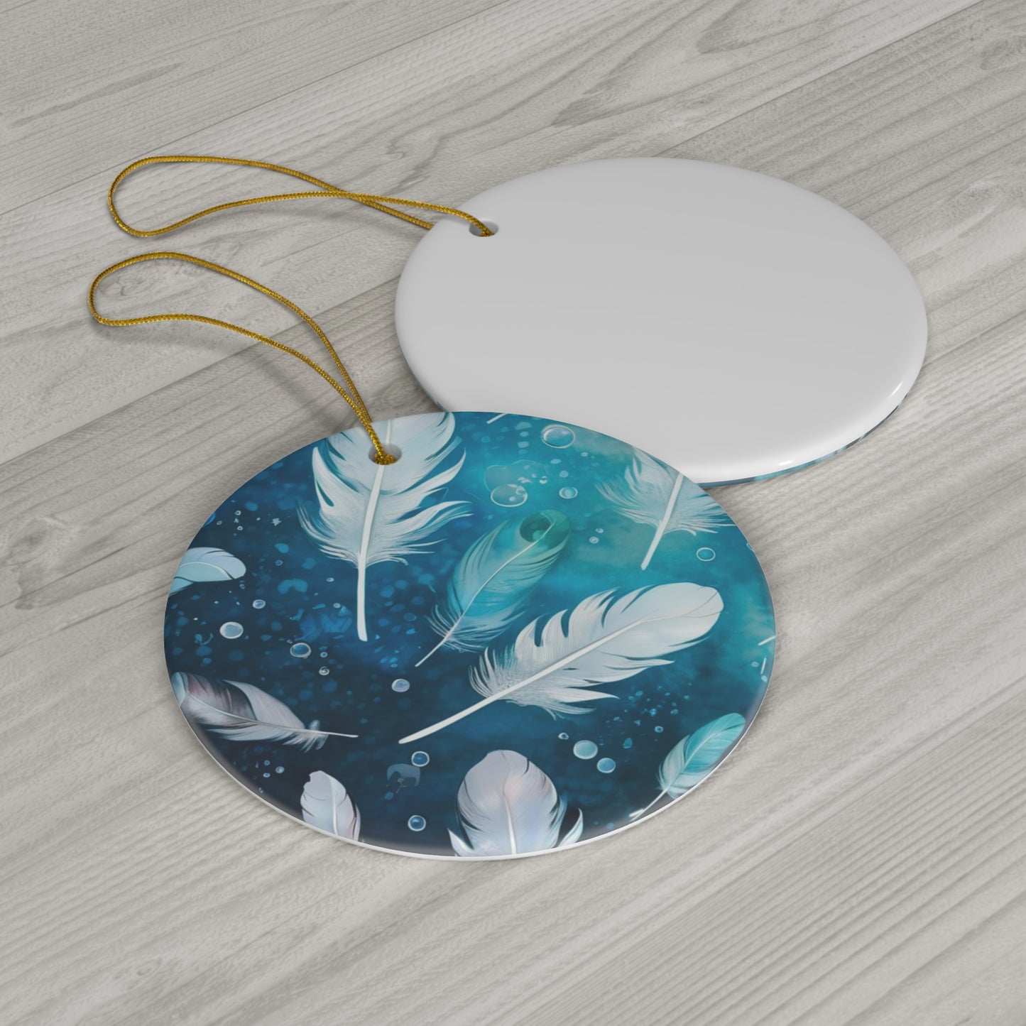 Sea of Feathers Decorative Ceramic Ornament