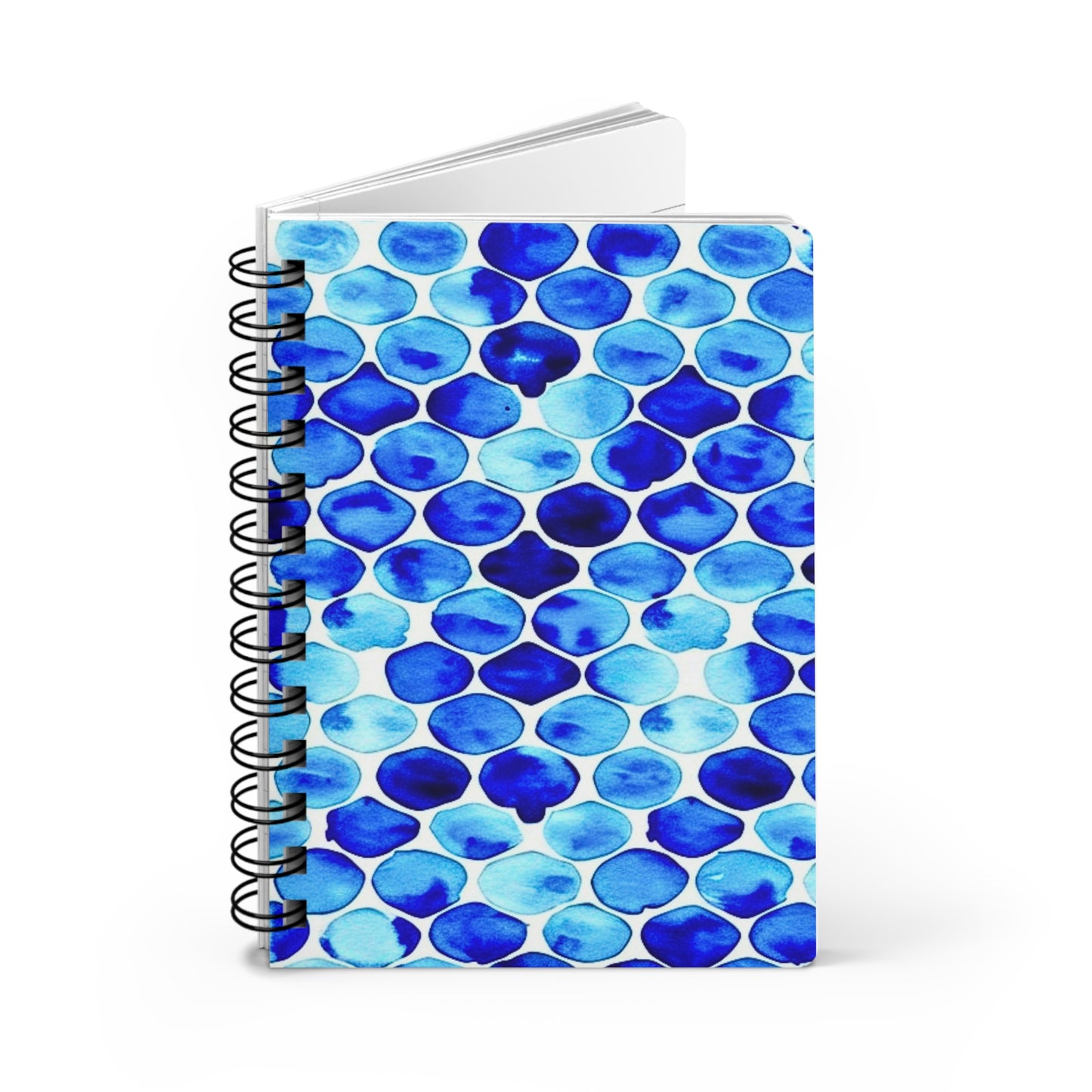 Blue Sea Glass Writing Sketch Inspiration Spiral Bound Journal