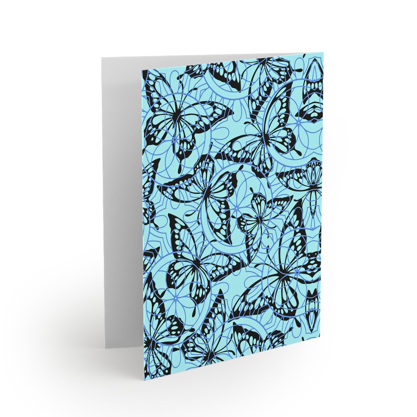 Butterfly Lace Turquoise Note Cards (8 pcs)
