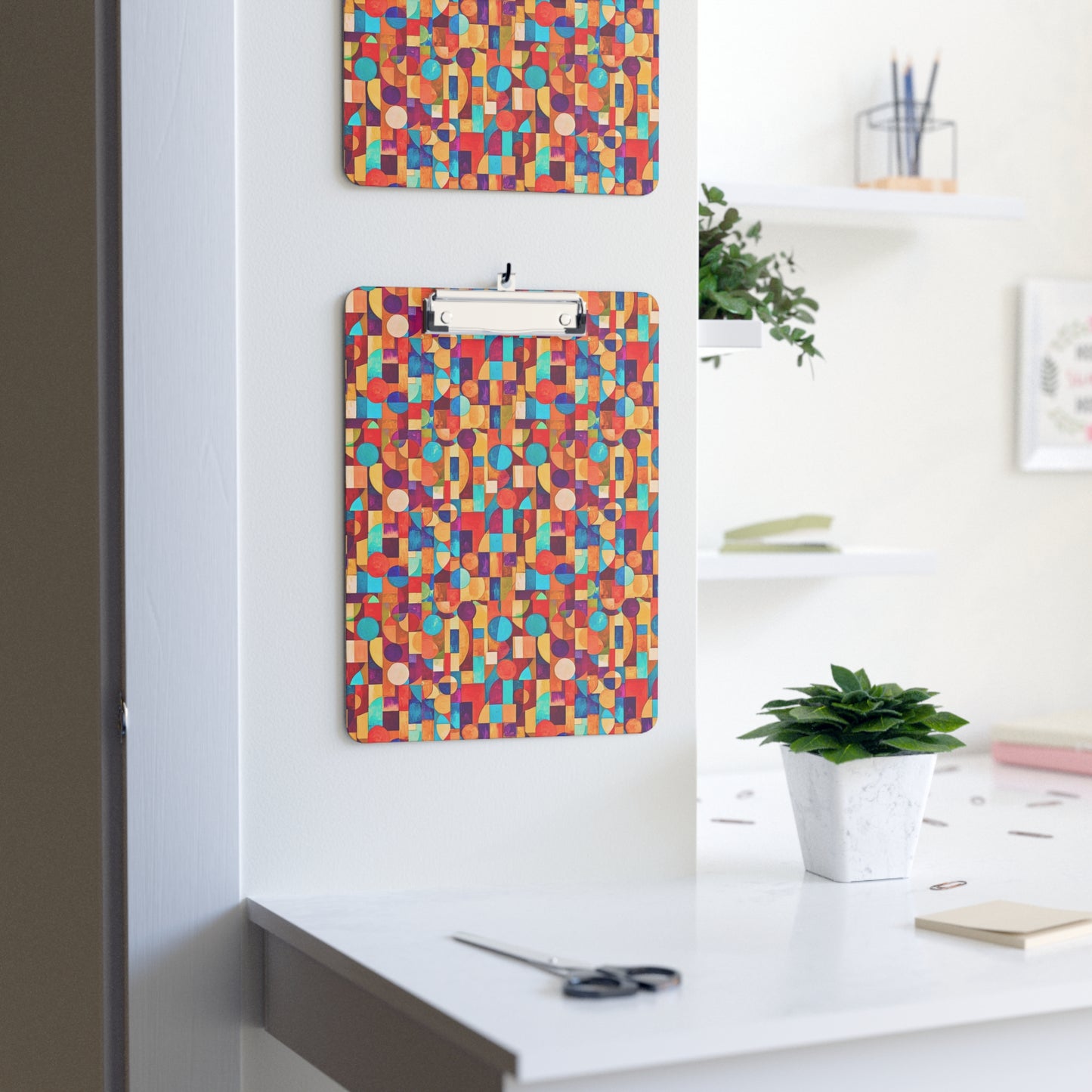 Painterly Cubist Organizer Clipboard