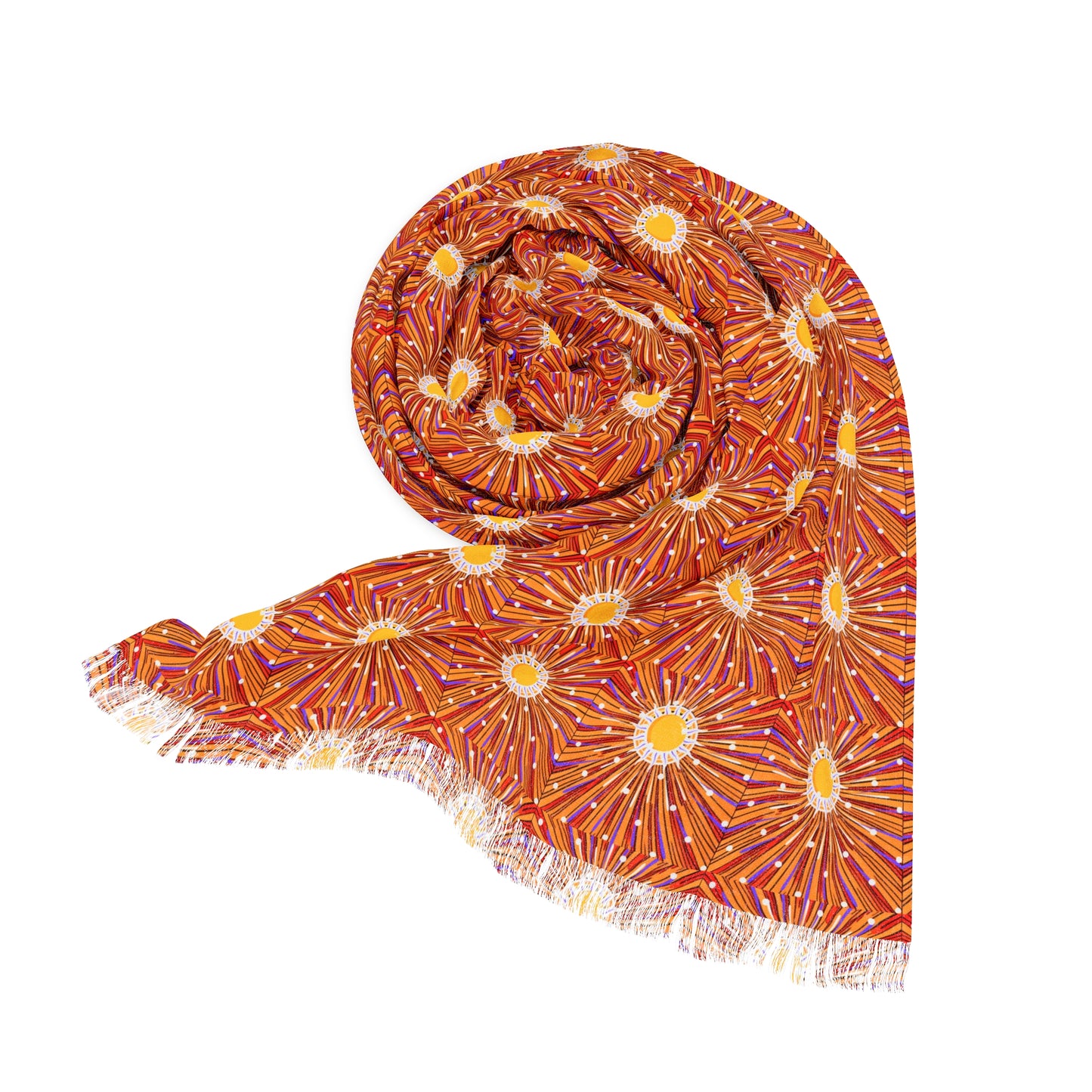 August Sunburst Light Scarf with Fringe