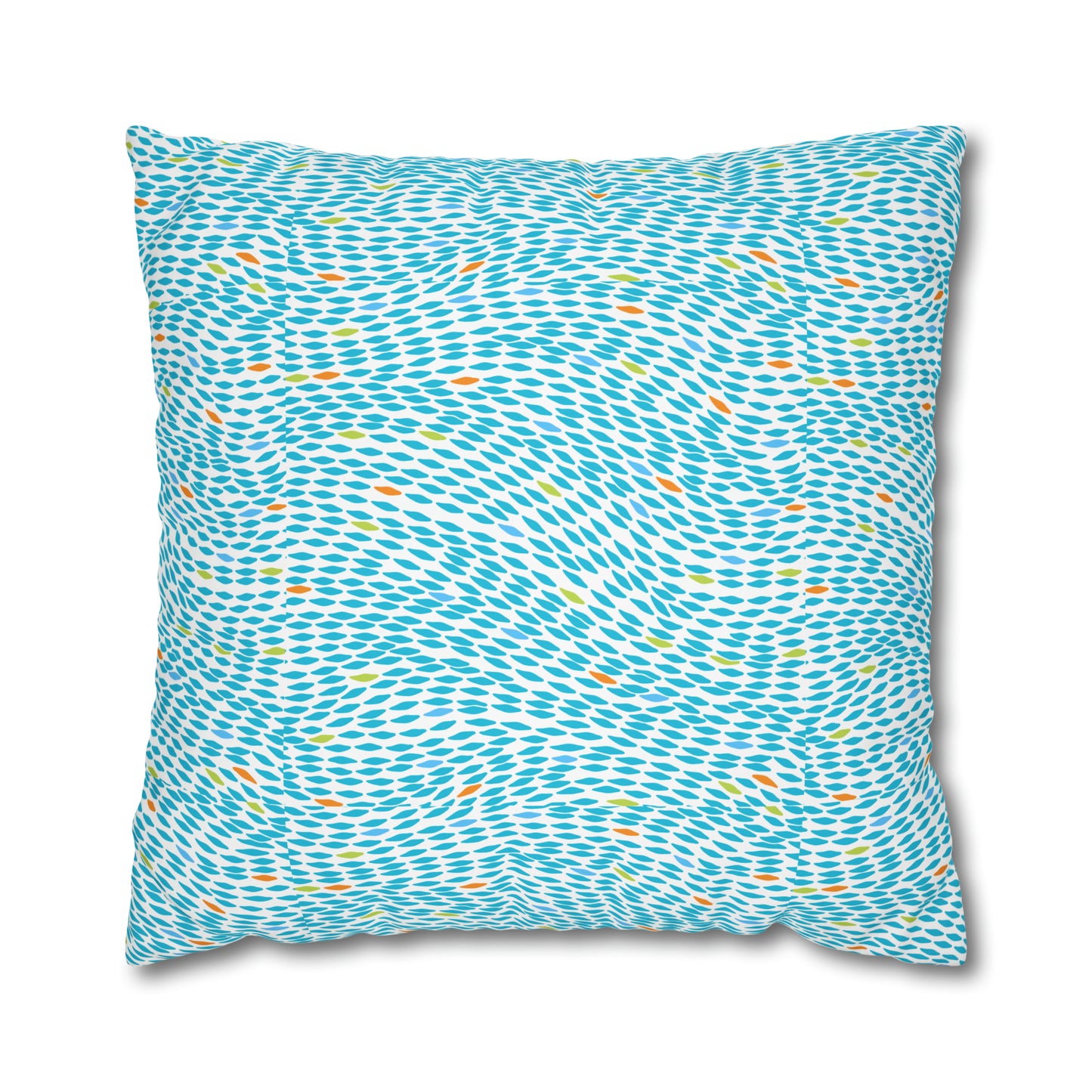 Coastal Sea Currents Ocean Waves Decorative Spun Polyester Pillow Cover