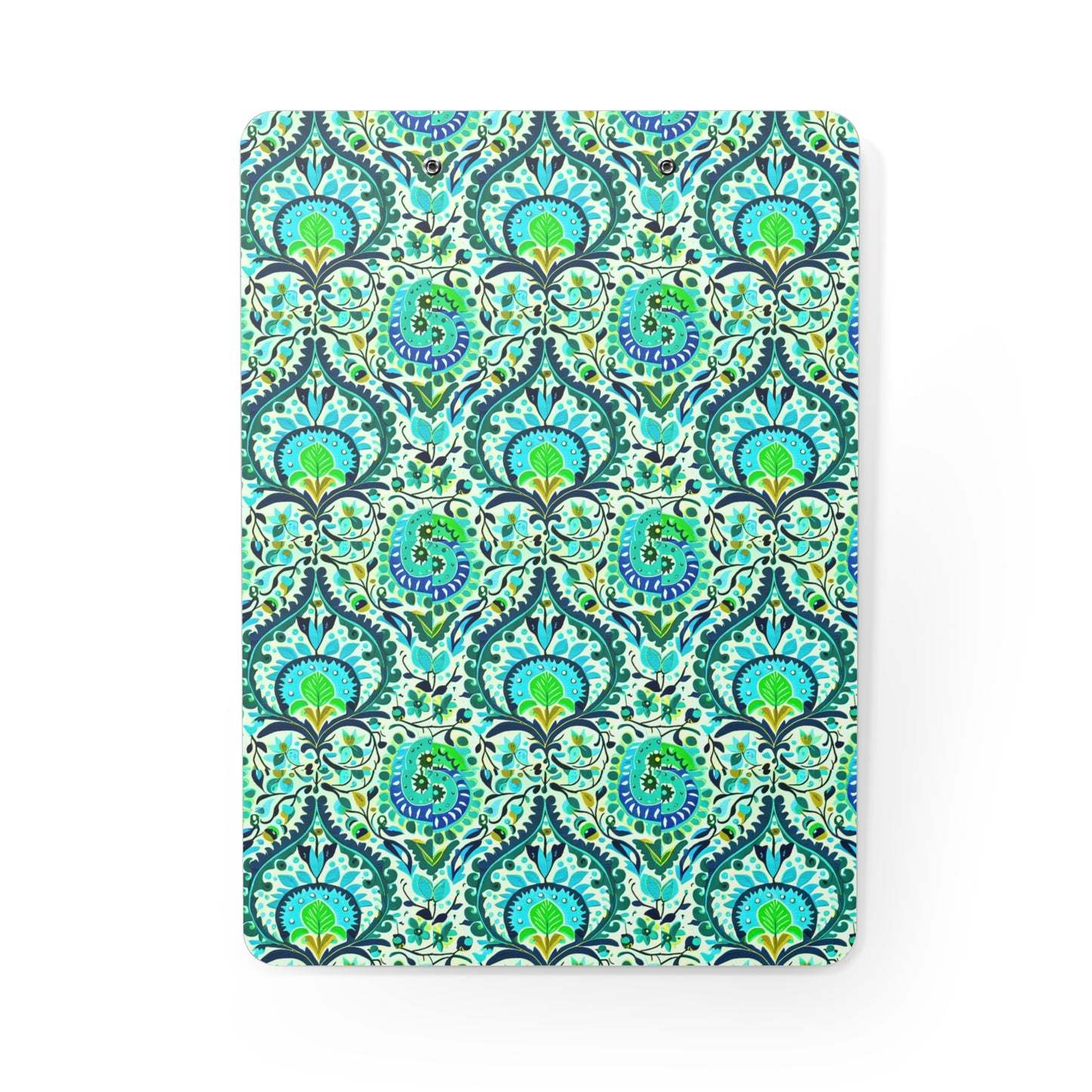 Suzani Tribal Pattern Blue and Green Bohemian Organizer Clipboard
