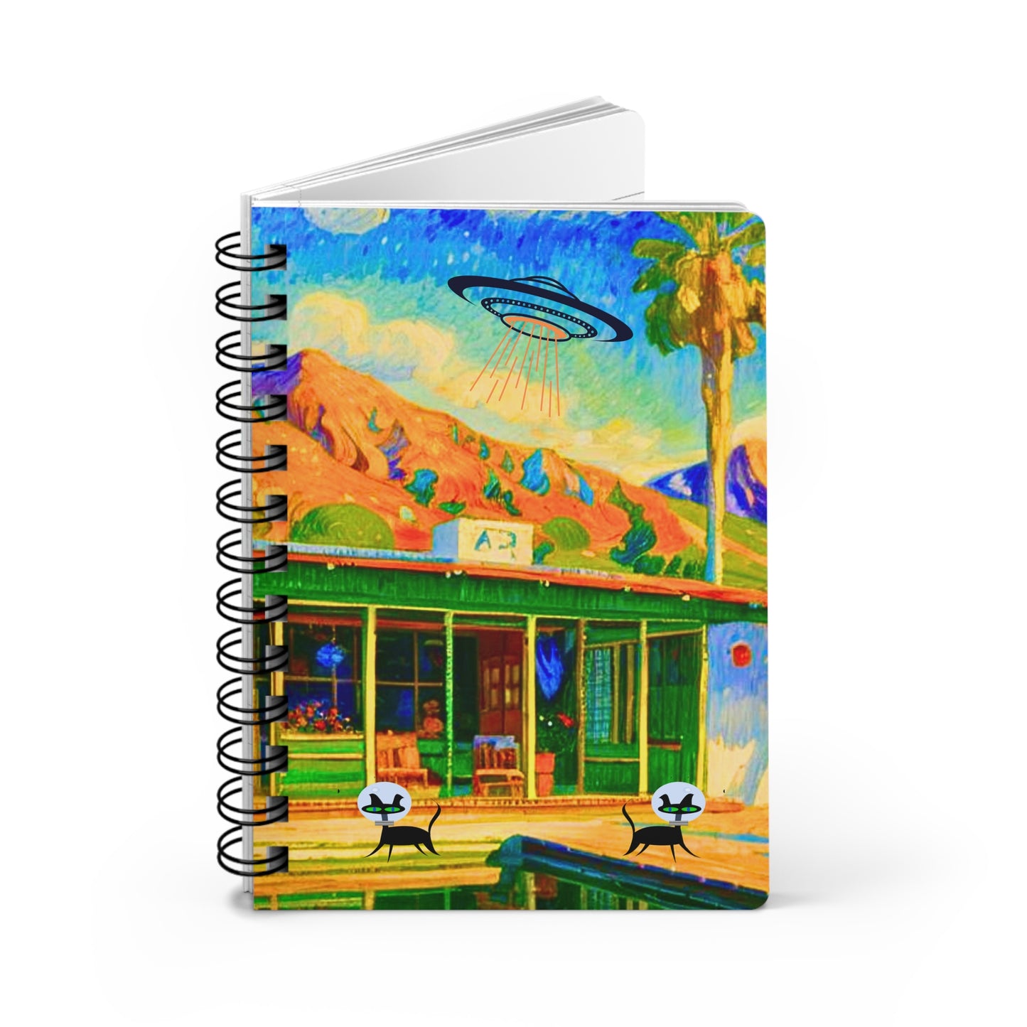 Palm Springs Desert Catranauts Writing Sketch Inspirations Spiral Bound Journal
