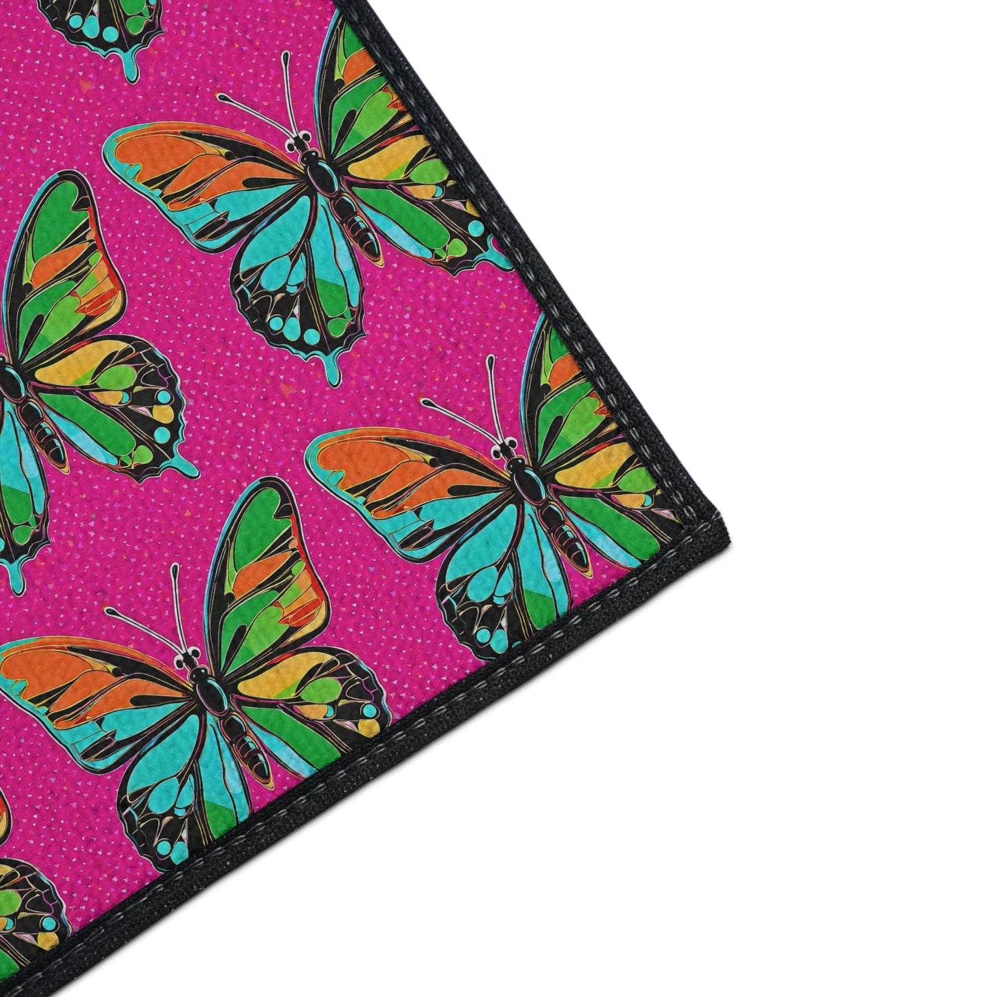 Modern Butterfly Pop Art 1960s Museum Gallery Welcome Heavy Duty Floor Mat