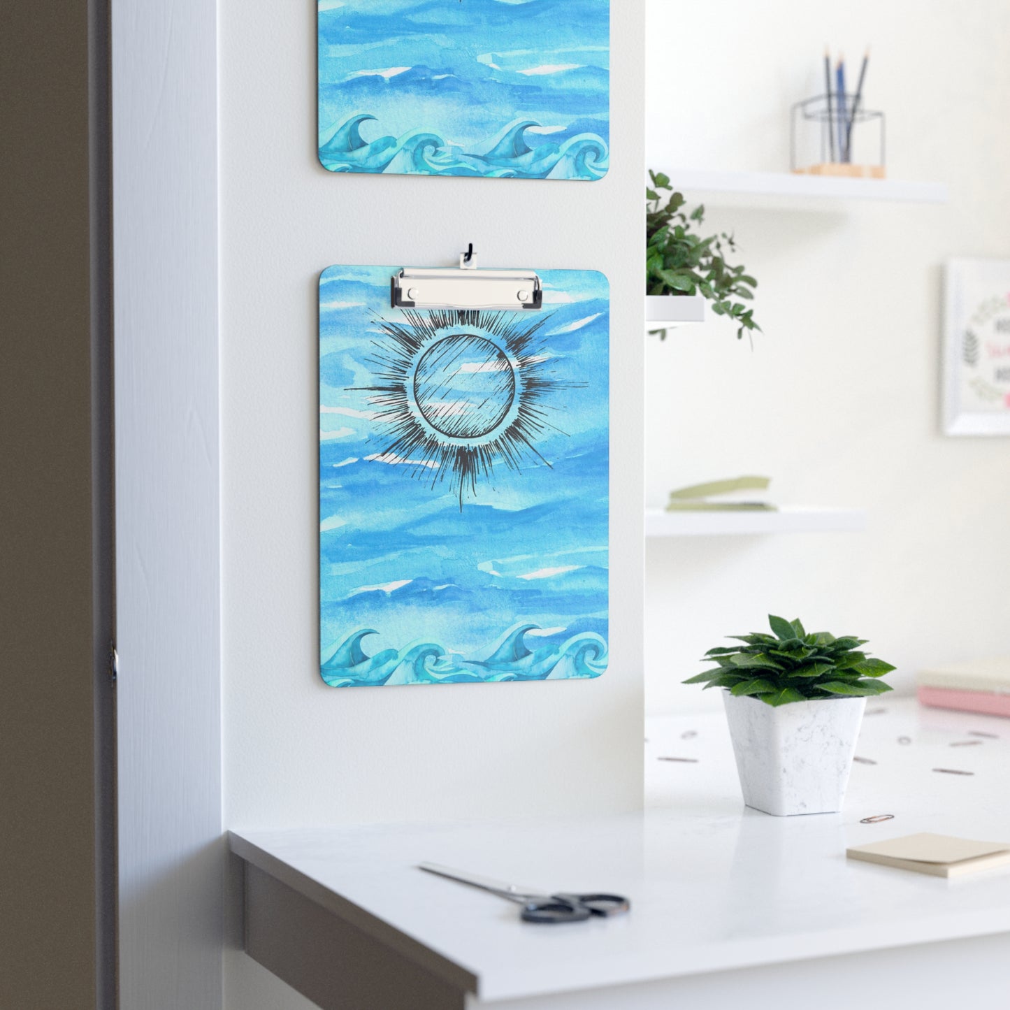 Coastal Summer Sun Organizer Clipboard