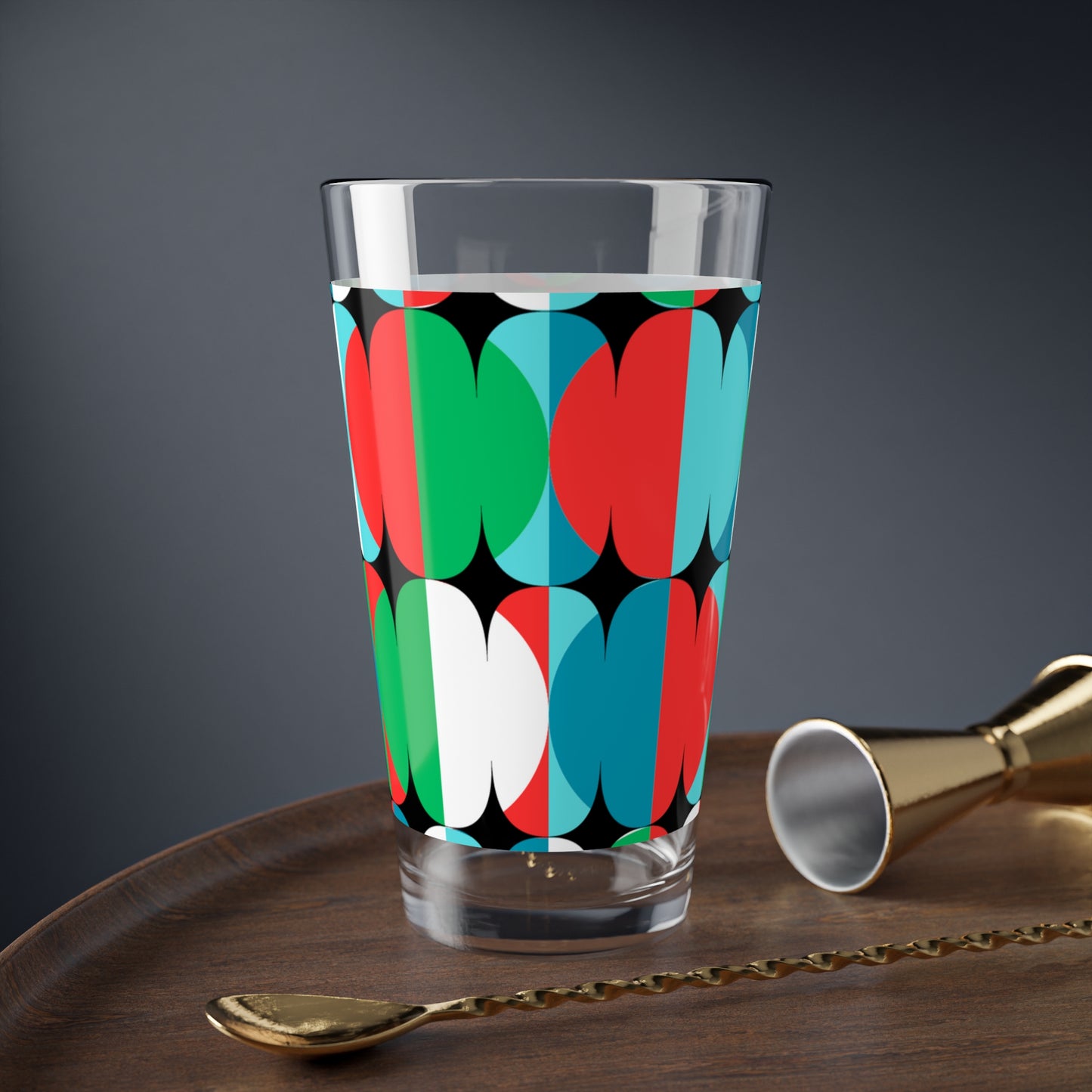 Studio City Midcentury Modern Cocktail Party Beverage Tea Entertaining Mixing Glass, 16oz