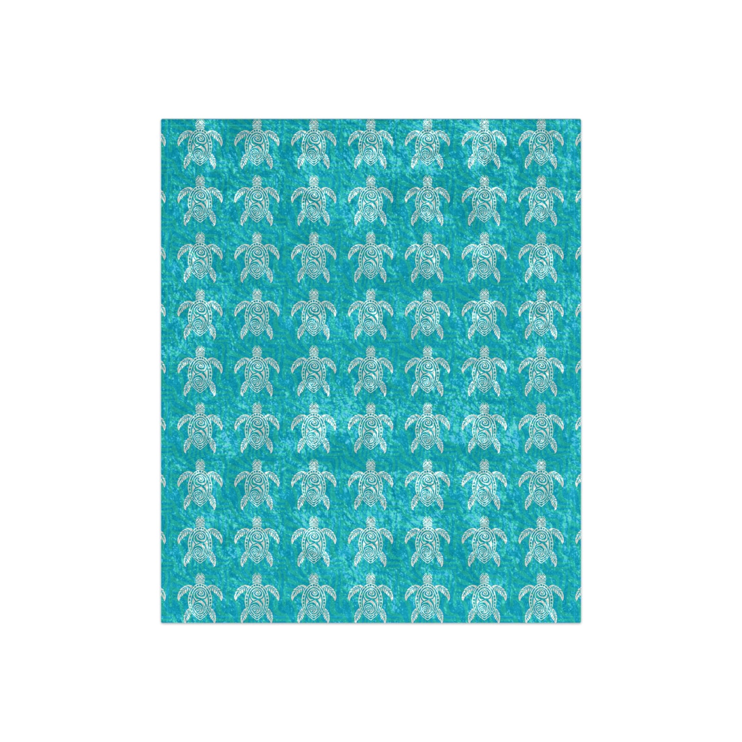 Maori Turtle Waves Crushed Velvet Blanket