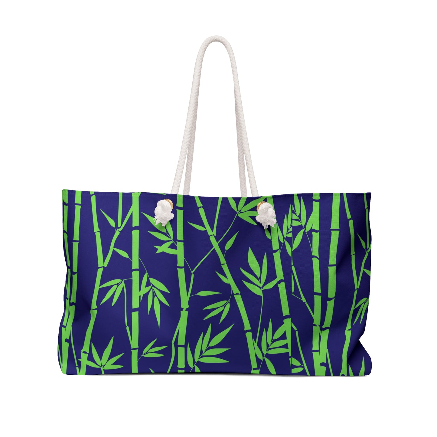 Bamboo Zen Meditation Garden Midnight Blue/Black Beach Shopping Market Vacation Cruise Weekender Bag