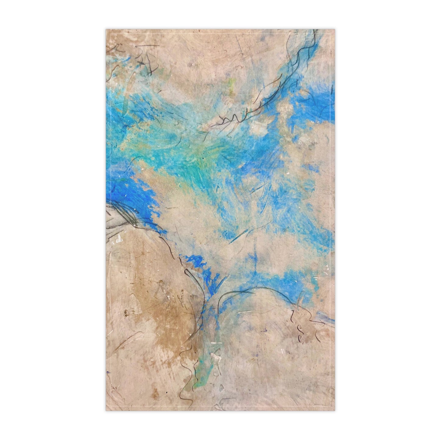 Fresco Clouds Painting Italian Decorative Kitchen Tea Towel/Bar Towel