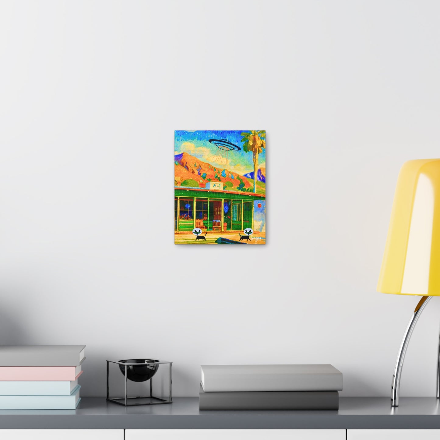 Palm Springs Desert Catranauts Midcentury Modern Art Canvas Gallery Wraps