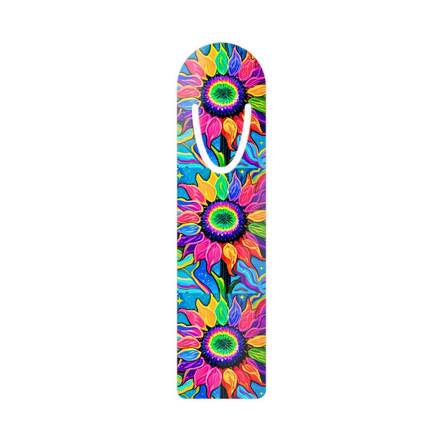 Electric Sunflower Collage Bookmark