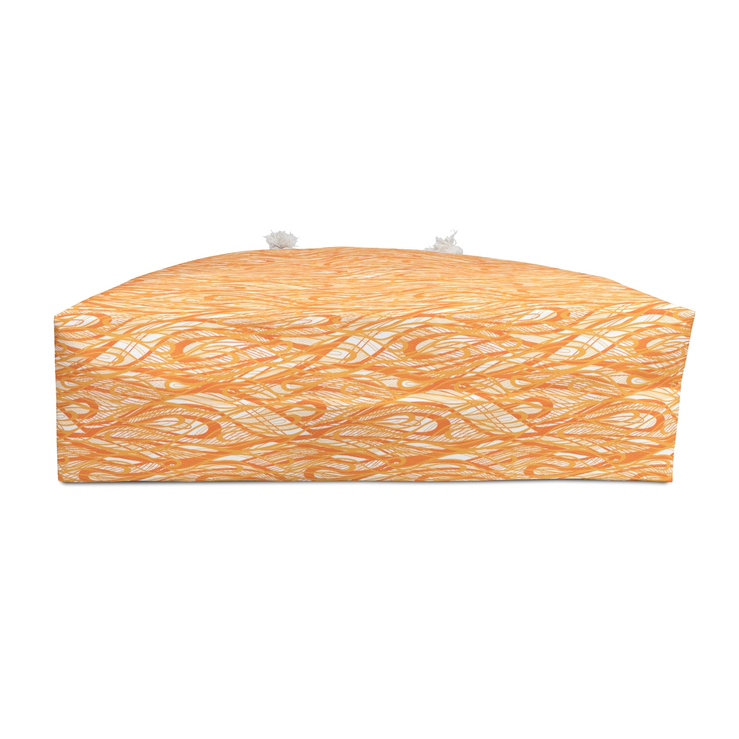 Wave Vibrations Orange Tangerine Modern Coastal Pattern Decorative Shopper Market Weekender Bag