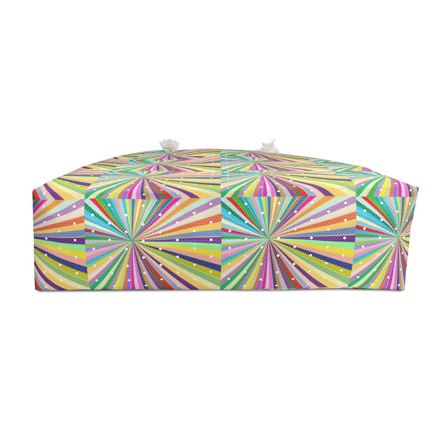 Spiral Spectrum Rainbow Decorative Shopper Market Beach Weekender Bag