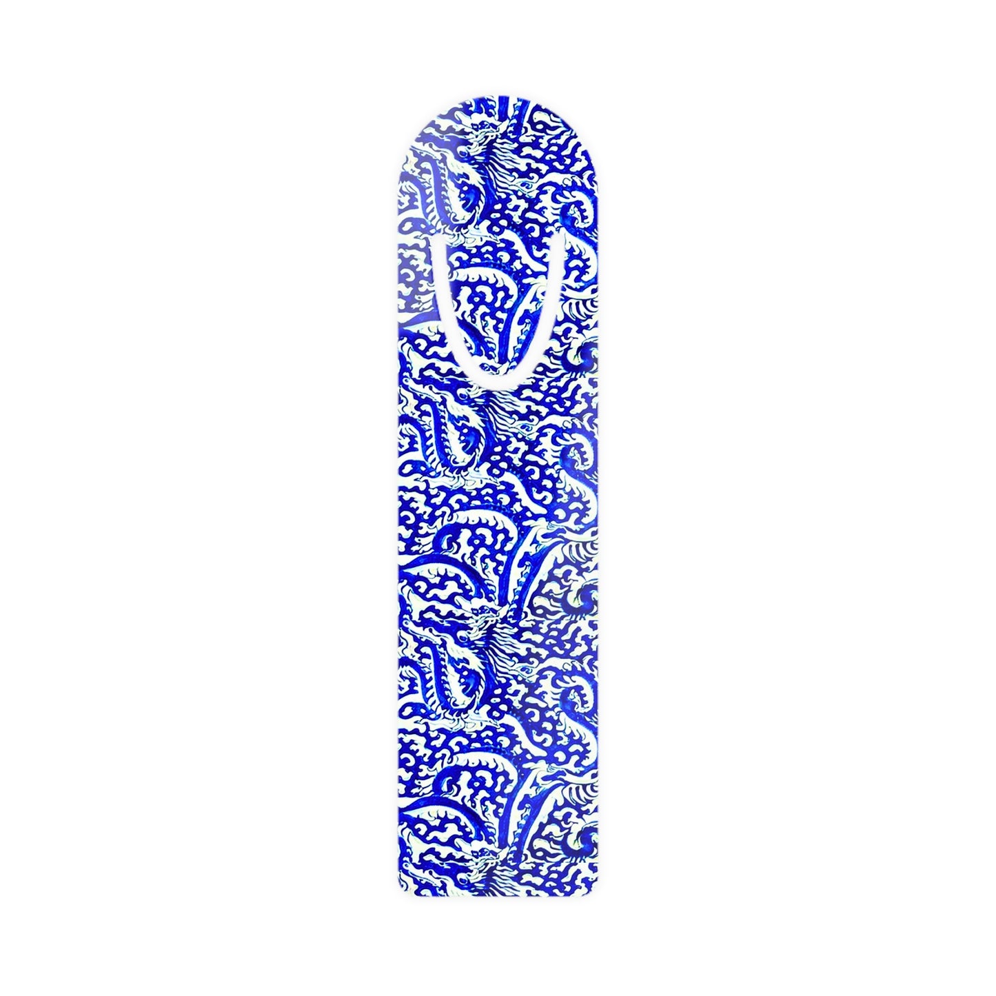 Sea of Chinese Dragons Ming Dynasty Blue and White Porcelain Bookmark