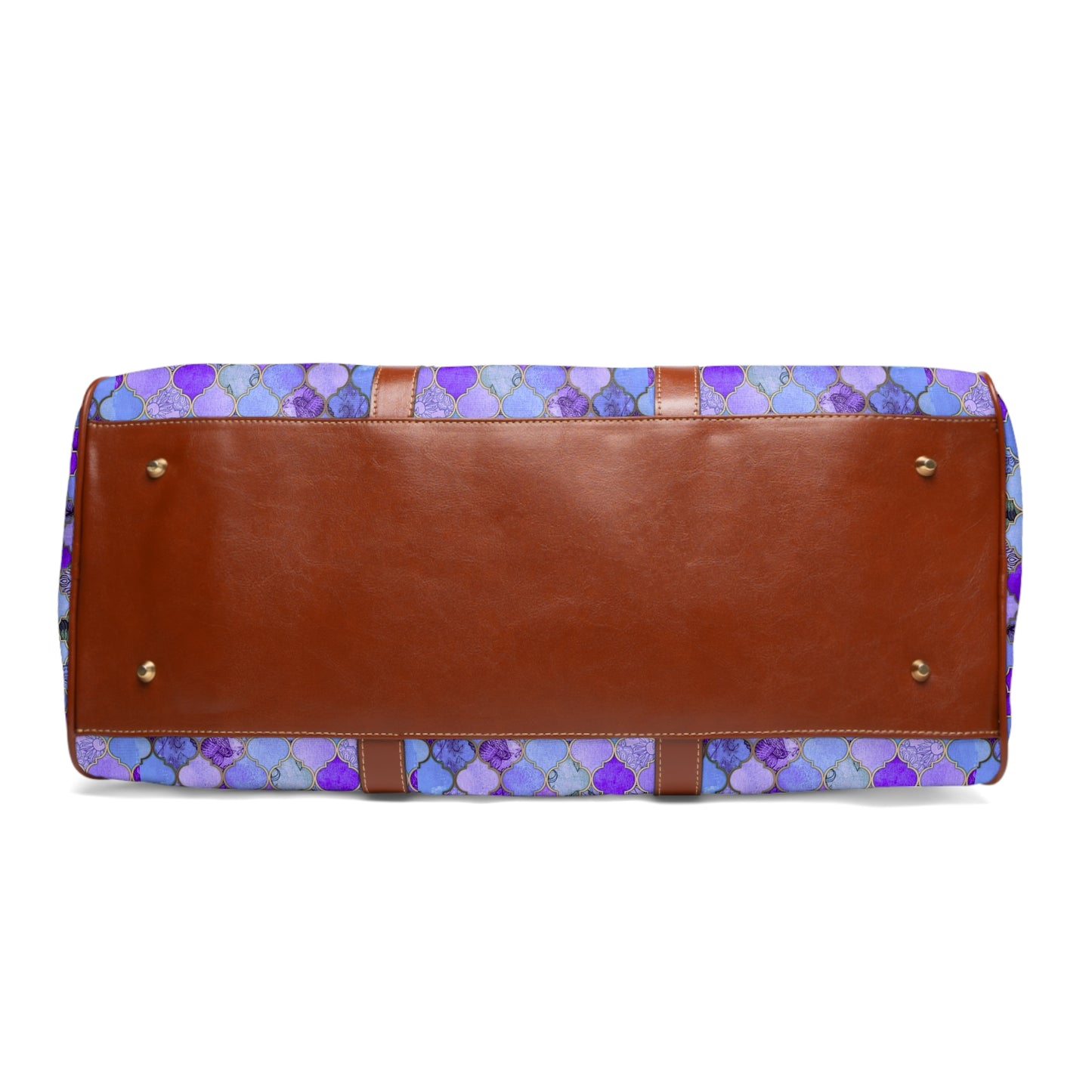 Royal Purple Arabesque Tile Marrakech Moroccan Waterproof Travel Bag